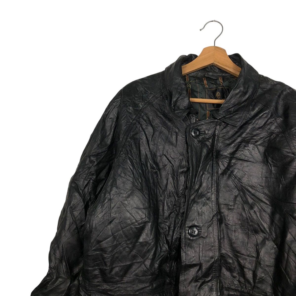 Japanese Brand 🔥VINTAGE GENUINE LEATHER JACKET GIANNI VALENTINO BLANKET Size US L / EU 52-54 / 3 - 9 Thumbnail