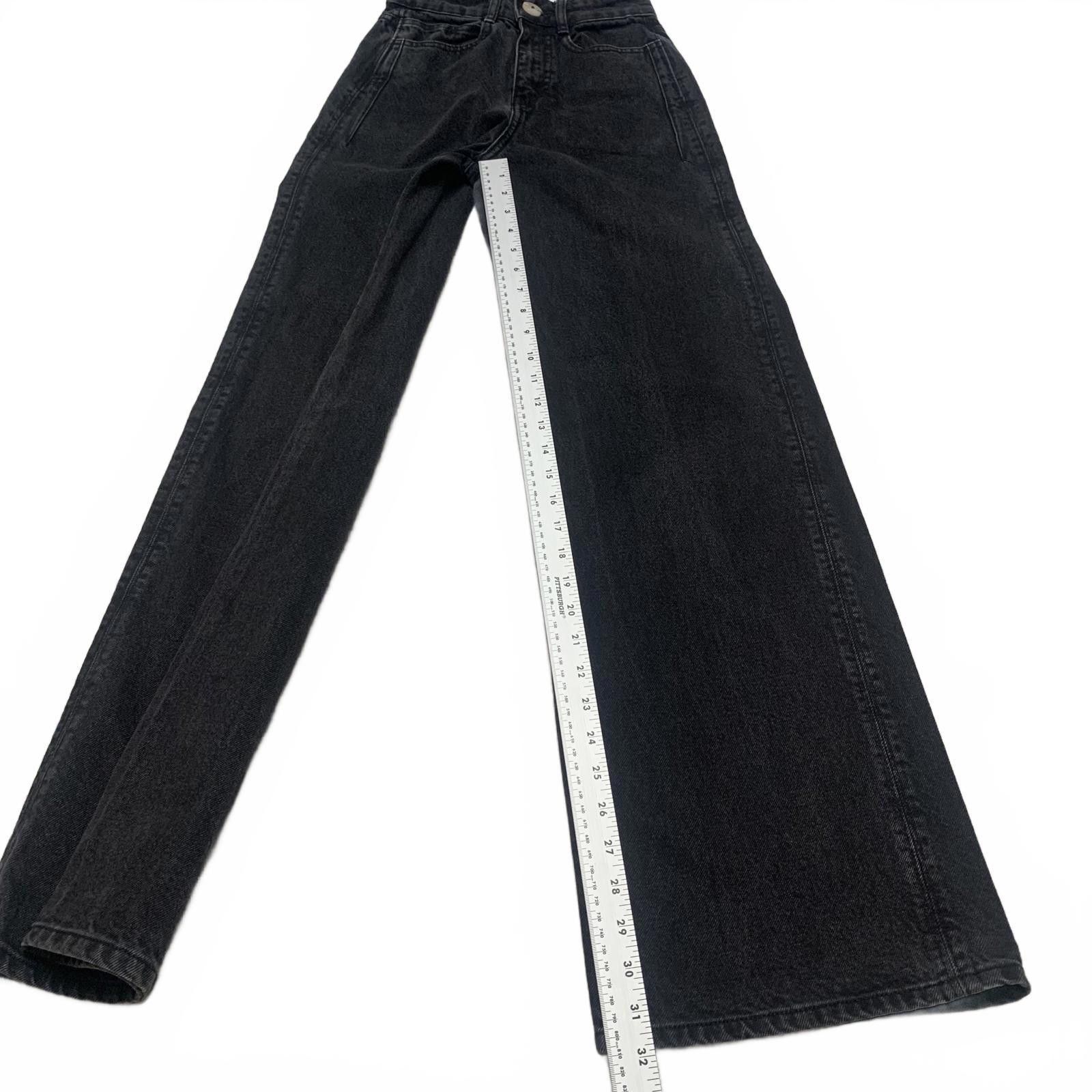 Zara Zara Women's Size 0 Wide-Leg Black Jeans 23 x 32 Actual Size 25" / US 0 / IT 36 - 5 Thumbnail