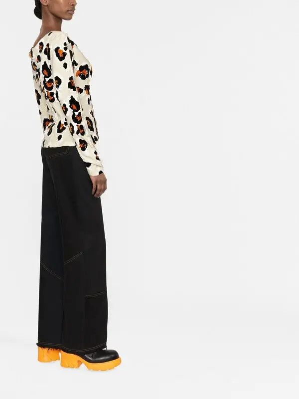 Marni o1y1125 Velvet T-Shirt in Multicolor Size S / US 4 / IT 40 - 3 Thumbnail