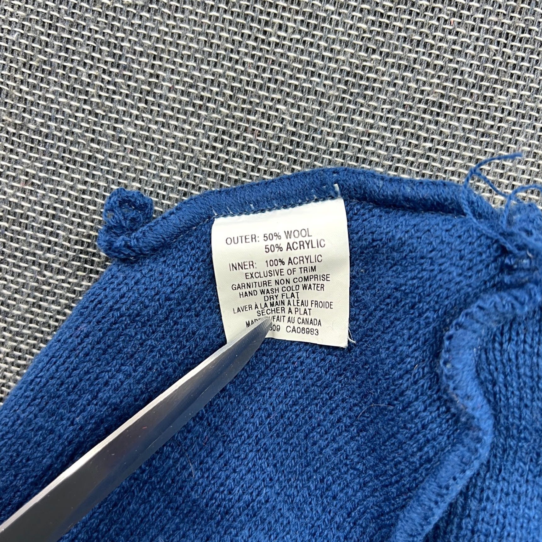 Salomon VINTAGE Salomon Beanie Hat One Size Blue Wool Blend Y2K Size ONE SIZE - 6 Thumbnail