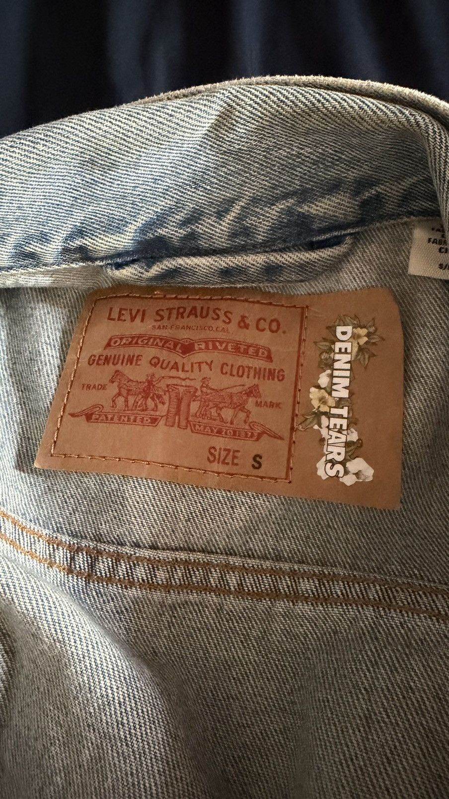 DENIM TEARS DENIM TEARS X LEVIS COTTON WREATH JEAN JACKET Size US S / EU 44-46 / 1 - 5 Thumbnail
