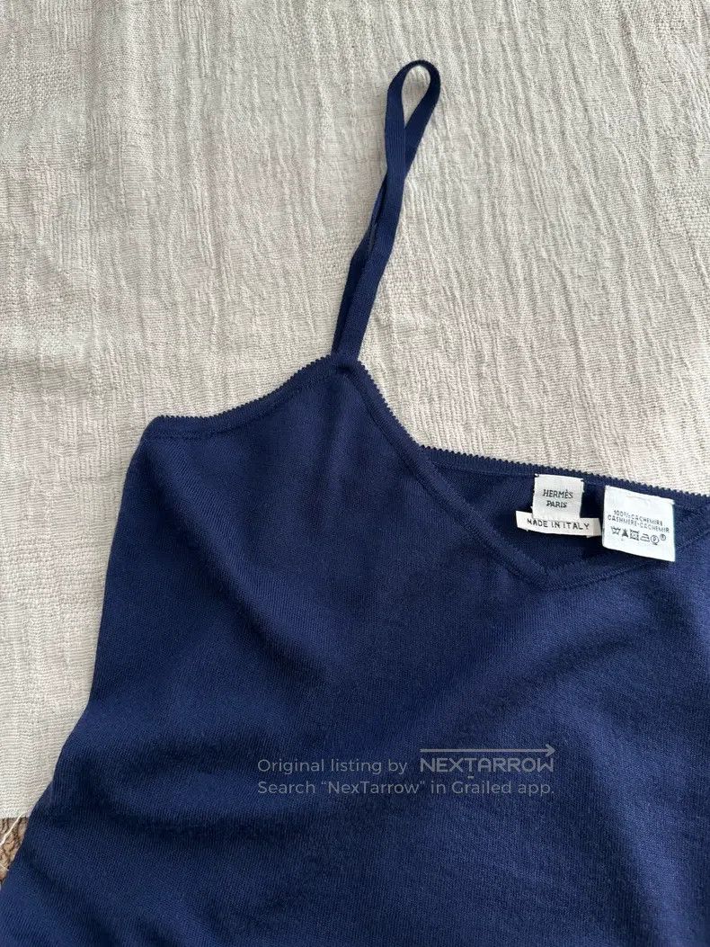 Hermes Hermes Cashmere camisole top, baby blue Size M / US 6-8 / IT 42-44 - 6 Thumbnail