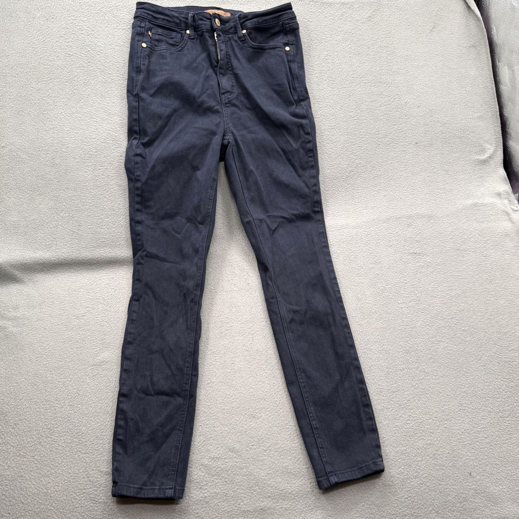 Denime Judy Blue Jeans Womens 9/29 Blue Garment Dyed Mid Rise Skinny Stretch Denim Jeans Women Dark Blue 5-Pocket Size 30" / US 8 / IT 44 - 2 Thumbnail