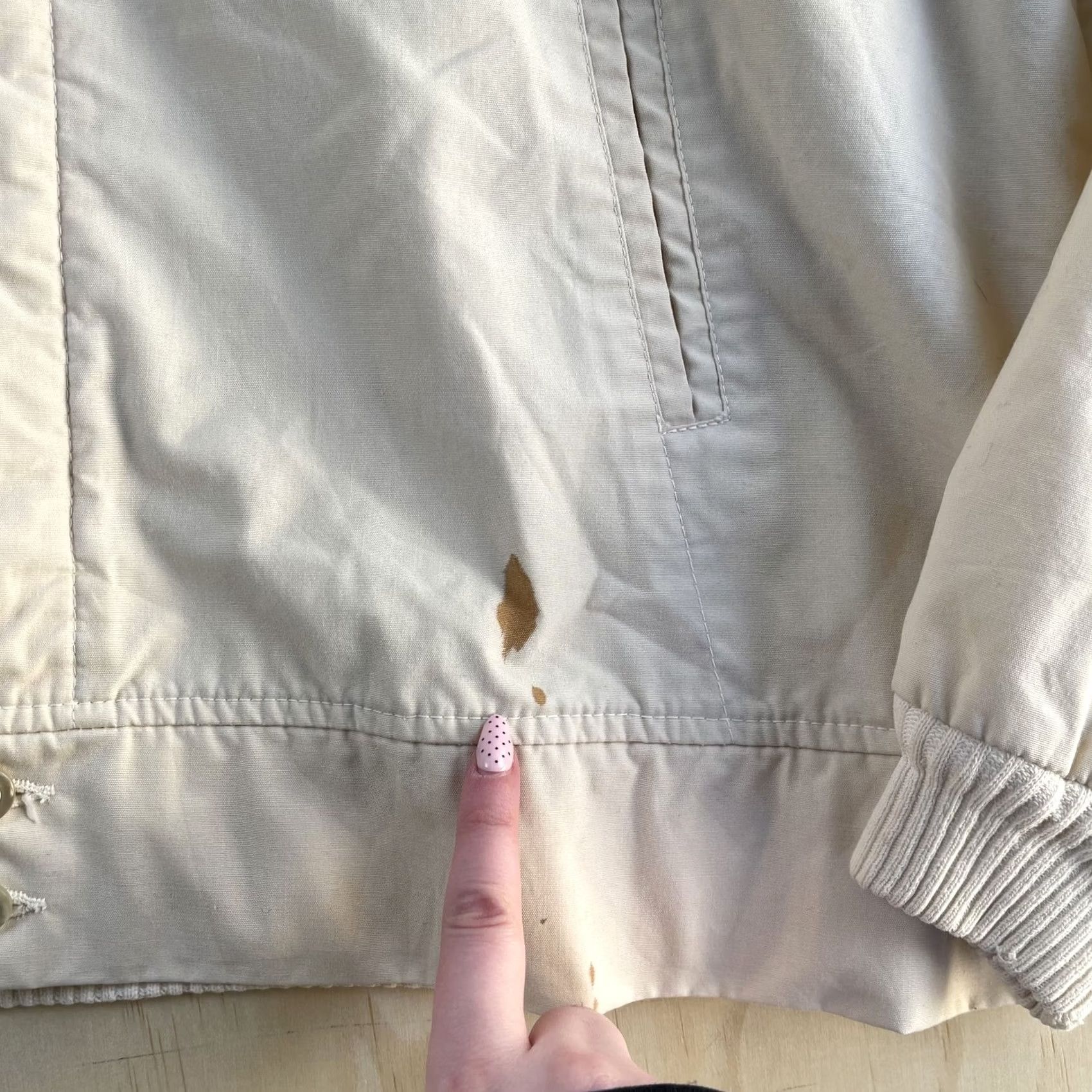 Vintage VINTAGE Montgomery Ward Jacket Mens XL Beige Cotton Bomber Zip Lined Short Size US 36 / EU 52 - 6 Thumbnail
