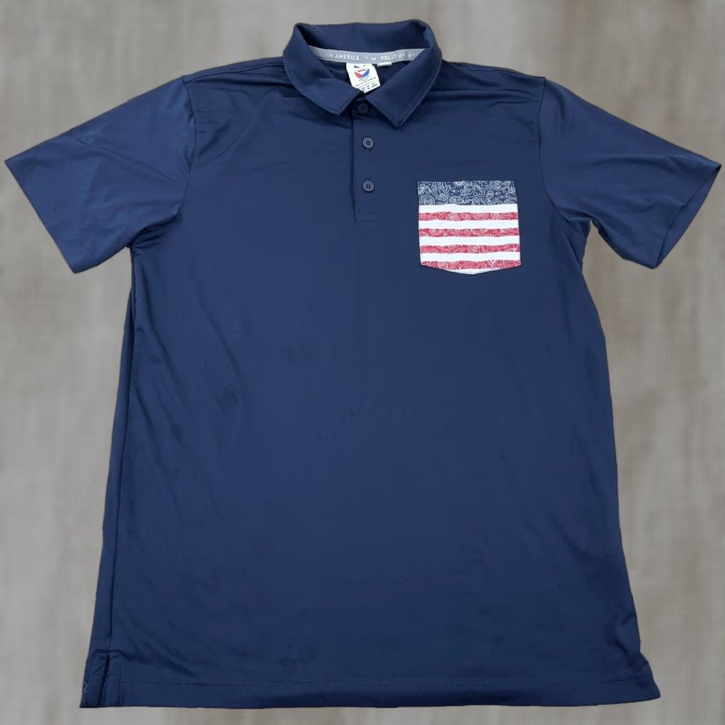 Puma Puma Polo Shirt Men Small Volitron America Flag Pocket Performance Cool Dry Golf Shirt Size US S / EU 44-46 / 1 - 1 Thumbnail