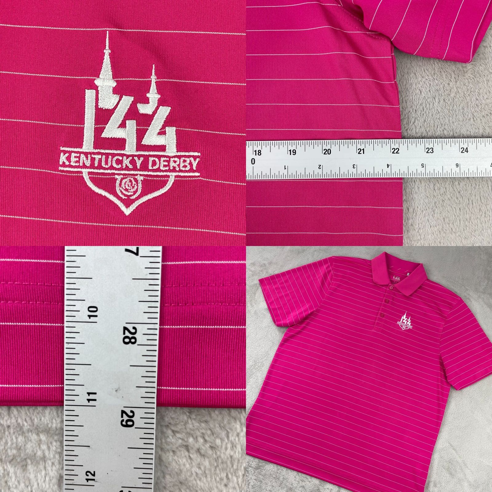 Cutter & Buck Cutter & Buck Kentucky Derby Polo Shirt Men M Pink CB DryTec SS NWOT Size US M / EU 48-50 / 2 - 8 Thumbnail
