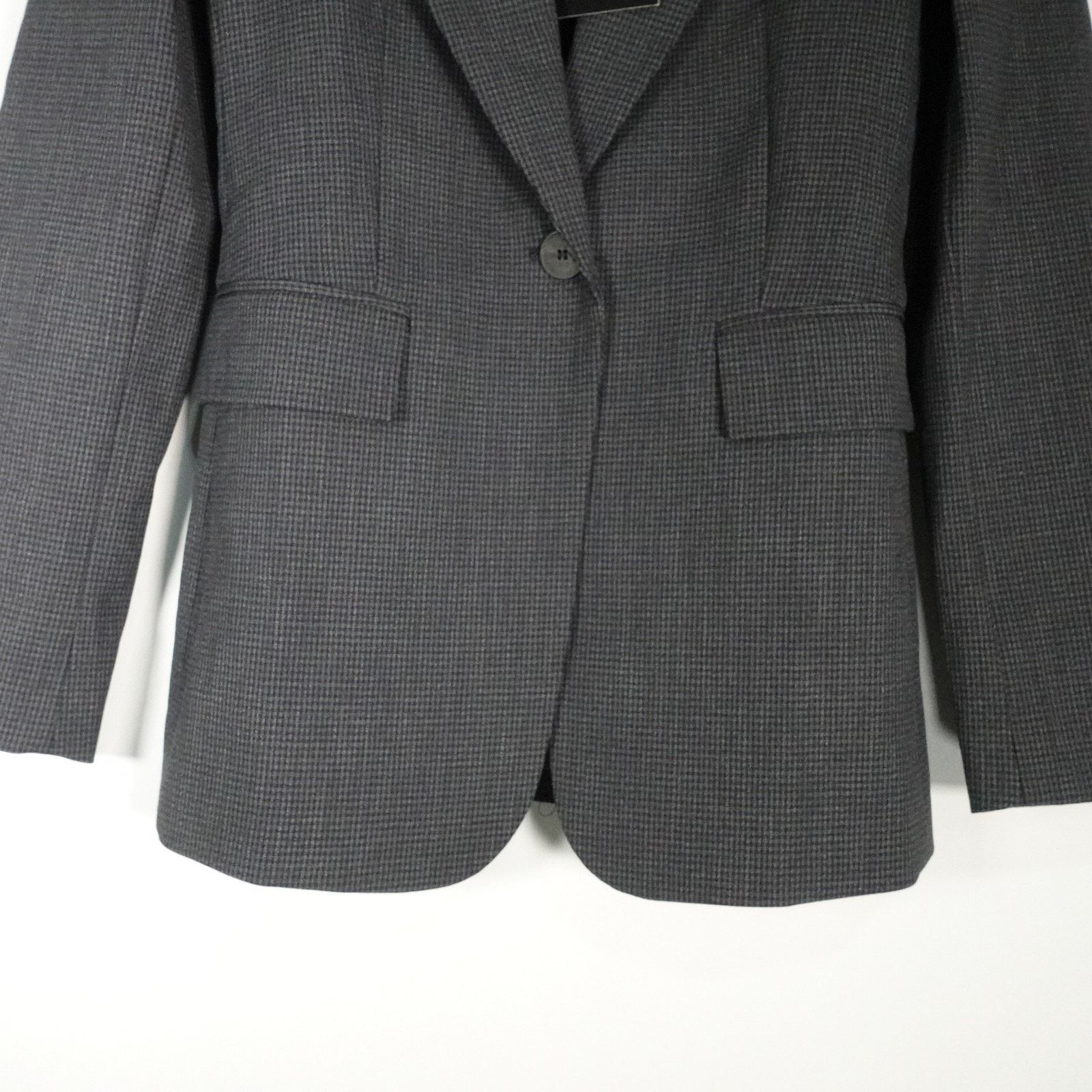 Mango MNG Textured Charcoal Gray Women's XXS Blazer Size XXS / US 00 / IT 34 - 3 Thumbnail