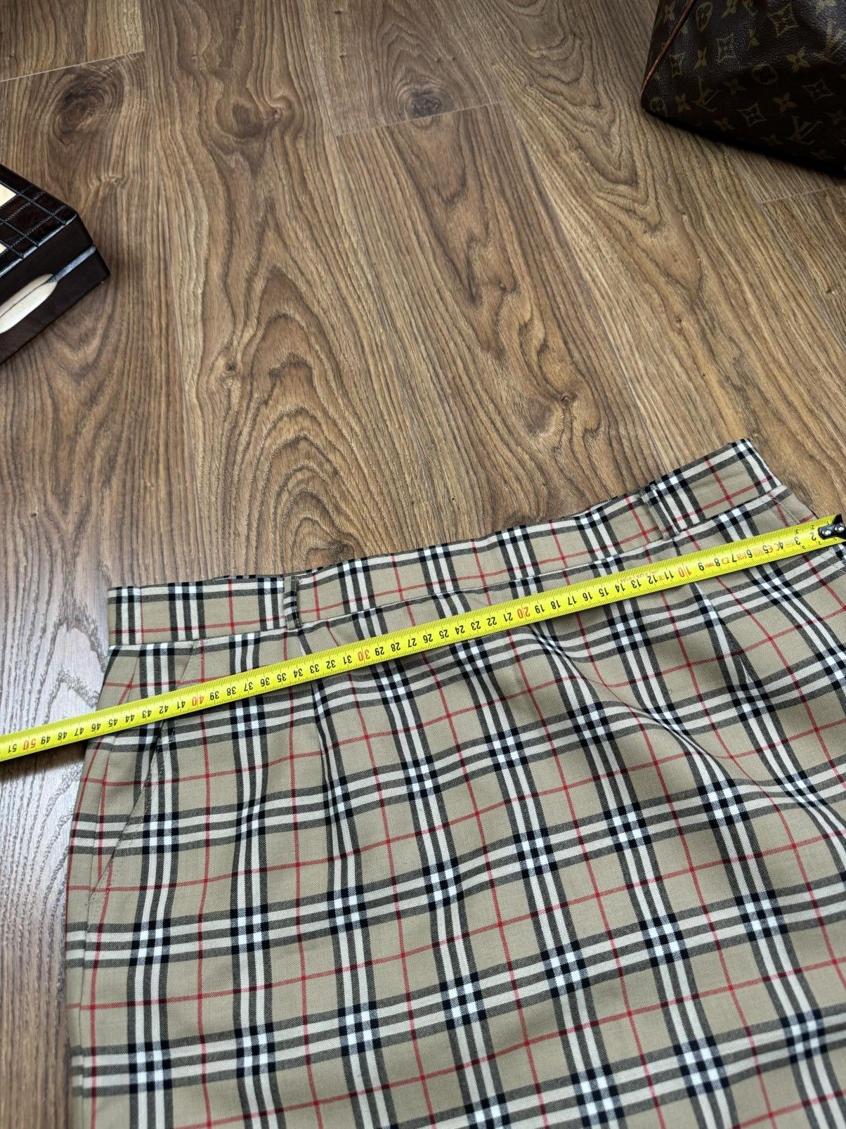 Burberry Vintage wool skirt Burberry Nova Check 90s original Size 32" / US 10 / IT 46 - 4 Thumbnail