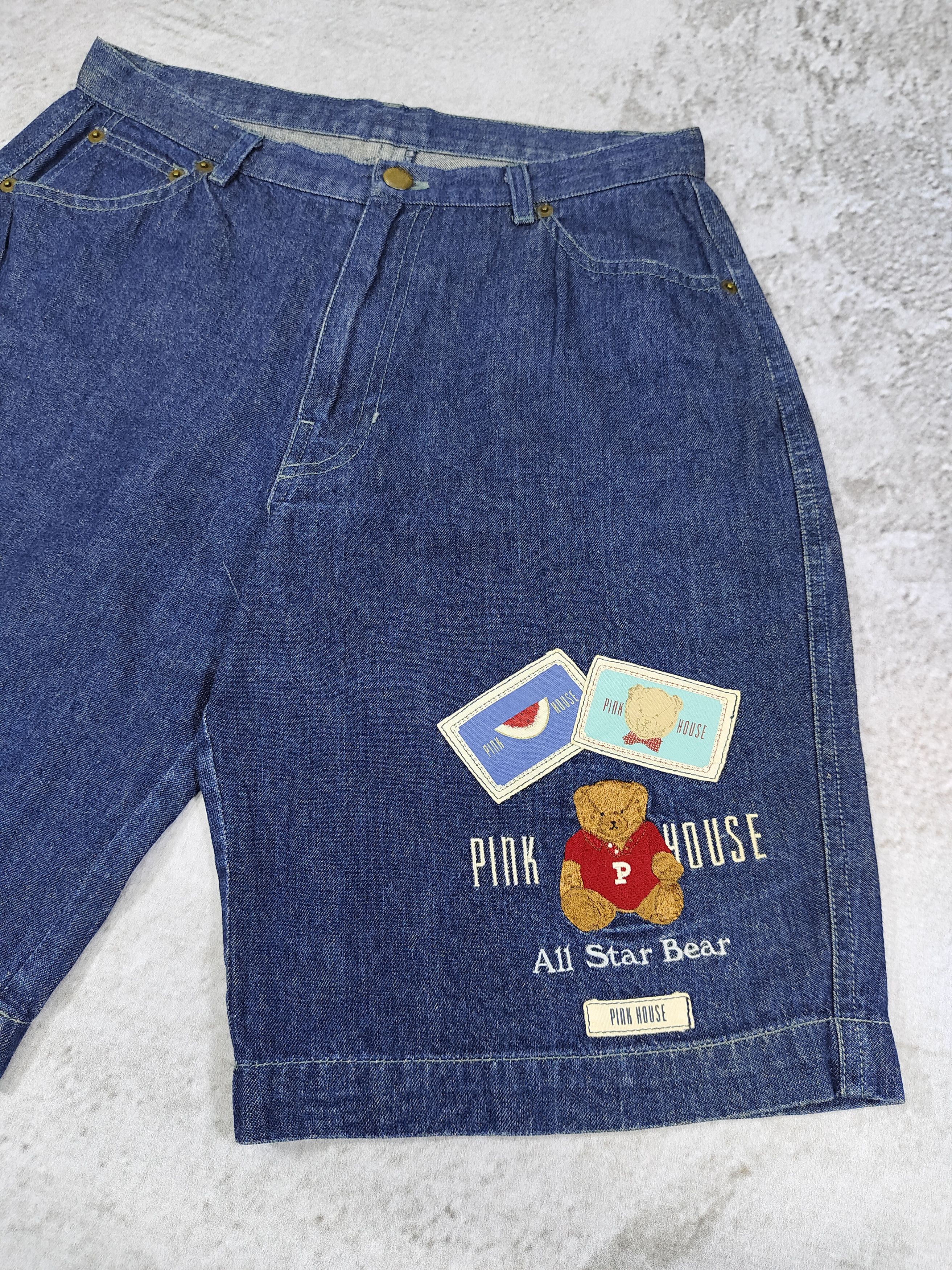 Pink House 00s Pink House- Pacth & Teddy Bear Embroidered Utility Denim Size 29" - 2 Thumbnail