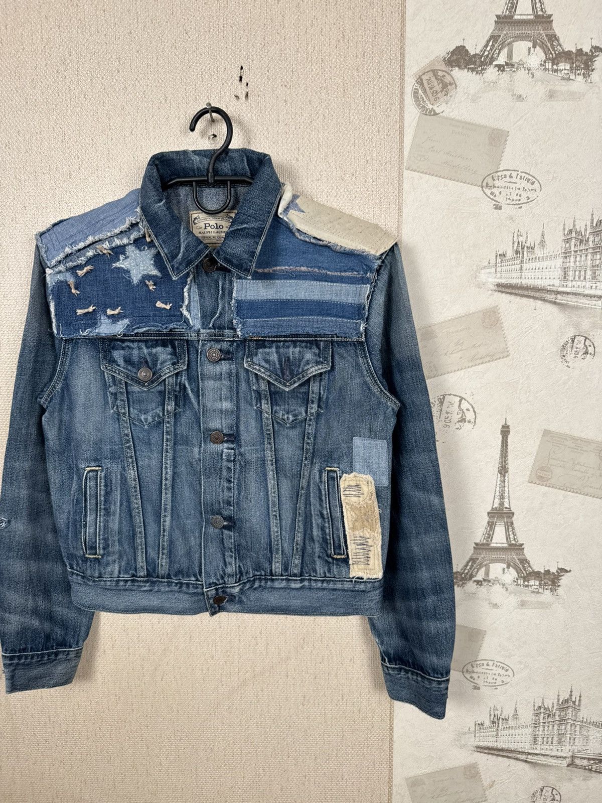 Polo Ralph Lauren Polo Ralph Lauren Patchwork Denim Trucker Jacket Sz XS Size XS / US 0-2 / IT 36-38 - 24 Thumbnail