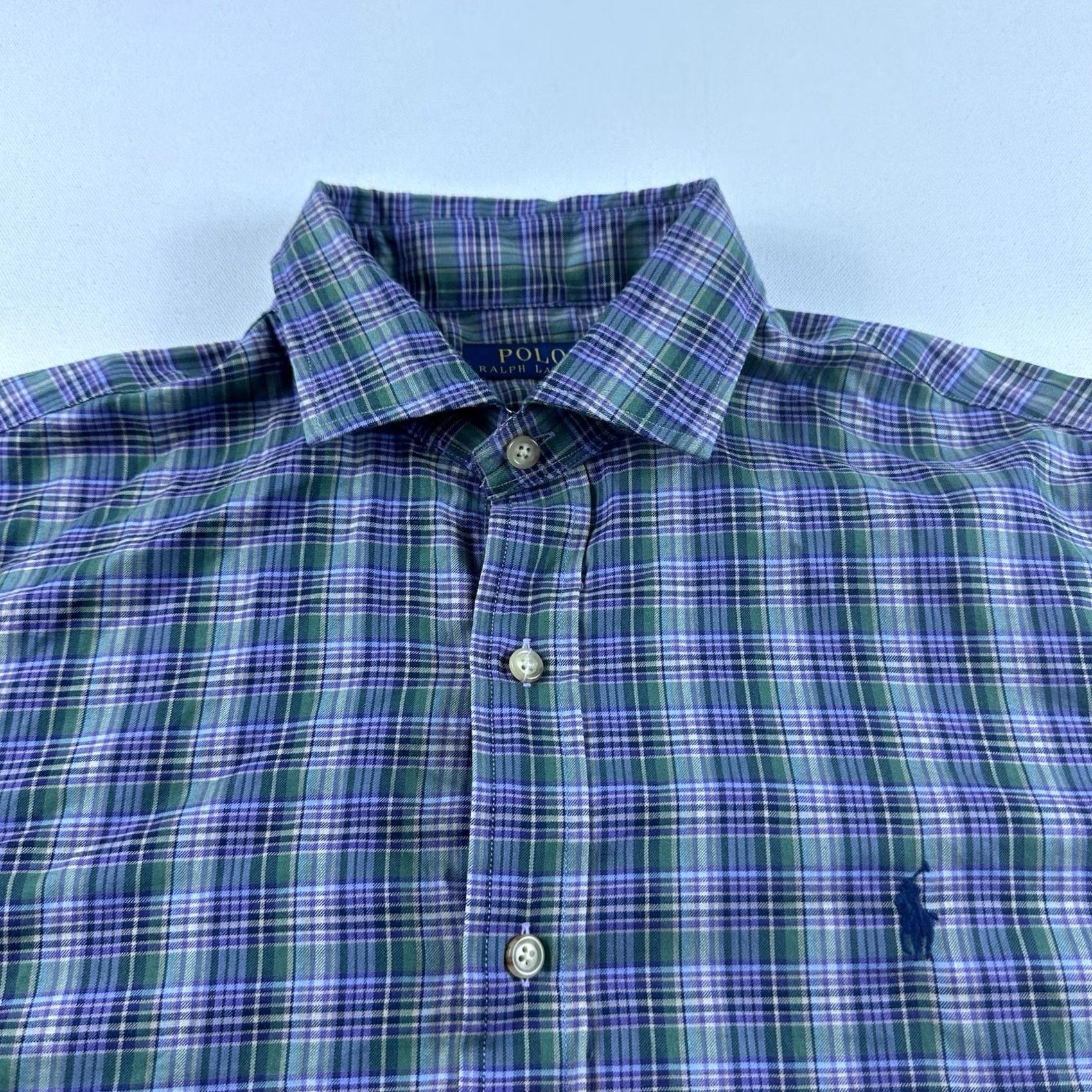 Polo Ralph Lauren Polo Ralph Lauren Shirt Men Large Button-Down Plaid Casual Purple Multicolor Check Long Sleeve Regular Button-Up Performance Size US L / EU 52-54 / 3 - 4 Thumbnail