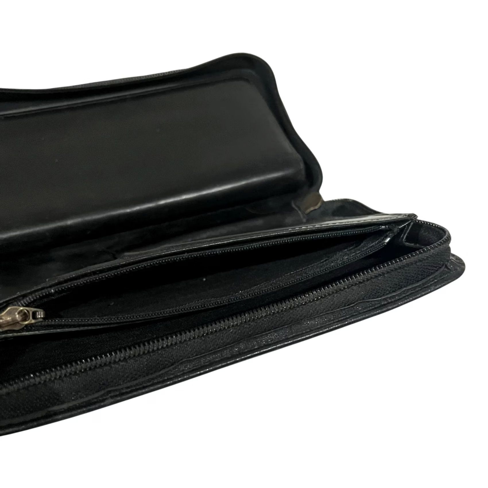 Revenge Levenger Black Full Grain Leather Wallet Zip Around Organizer Made in USA Wallet Unisex Mens Womens 7.5" x 4" x 1" Size ONE SIZE - 7 Thumbnail