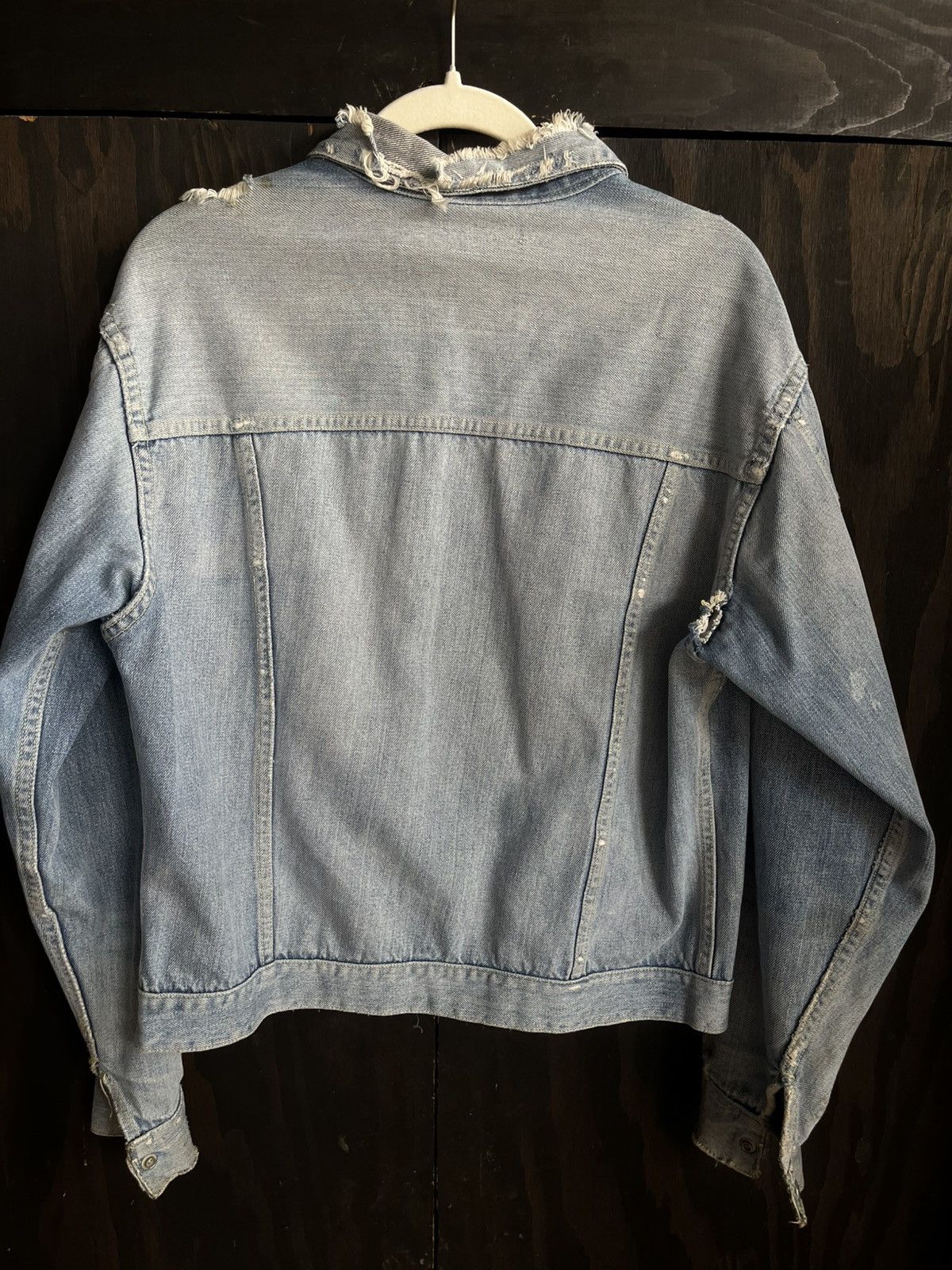 Vintage 1960s Selvedge JC Penny Foremost thrashed denim jacket Size US L / EU 52-54 / 3 - 3 Thumbnail
