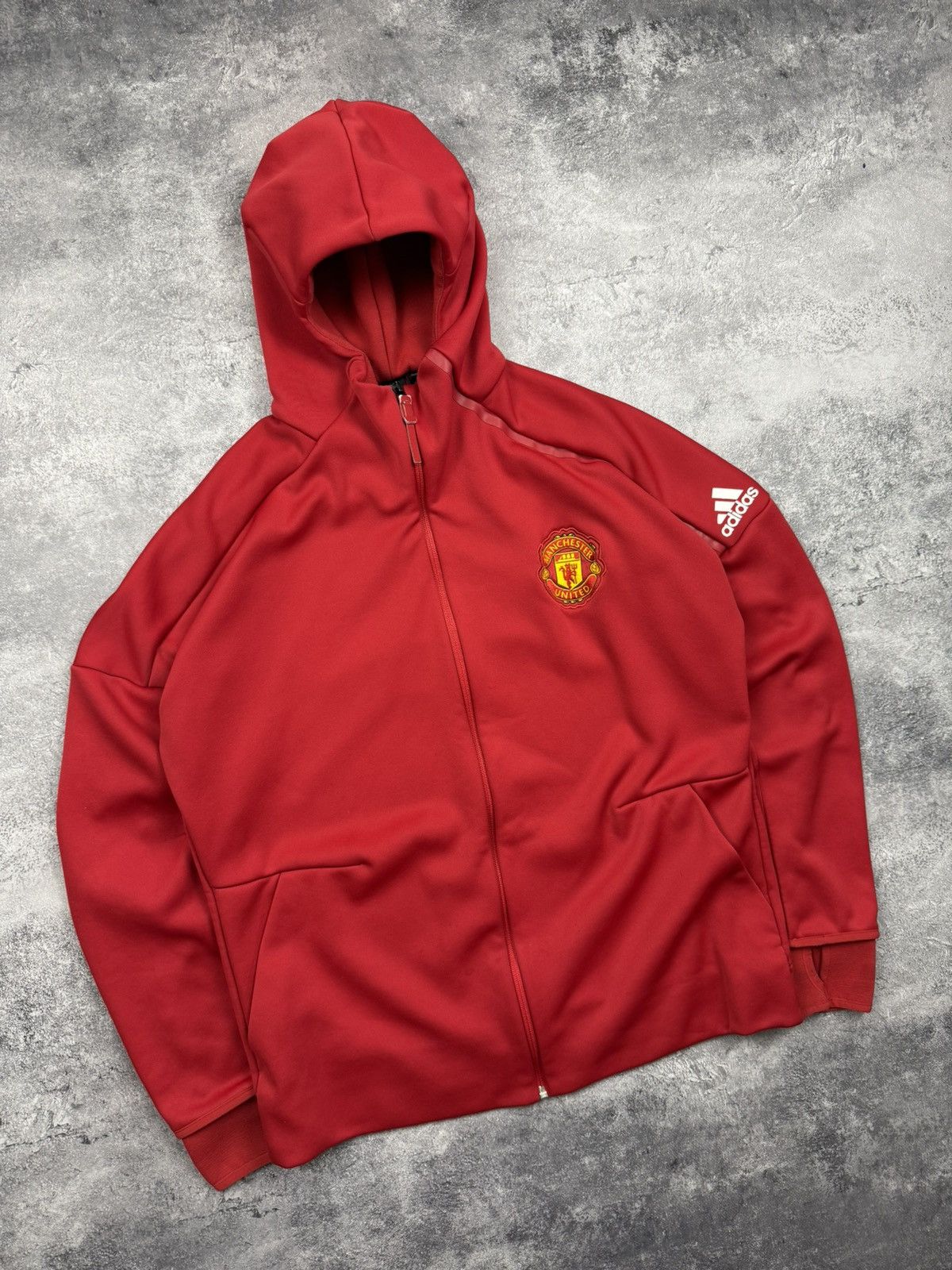 Adidas Vintage Adidas Manchester United Football ZNE Zip Hoodie Y2K Size US XL / EU 56 / 4 - 3 Thumbnail