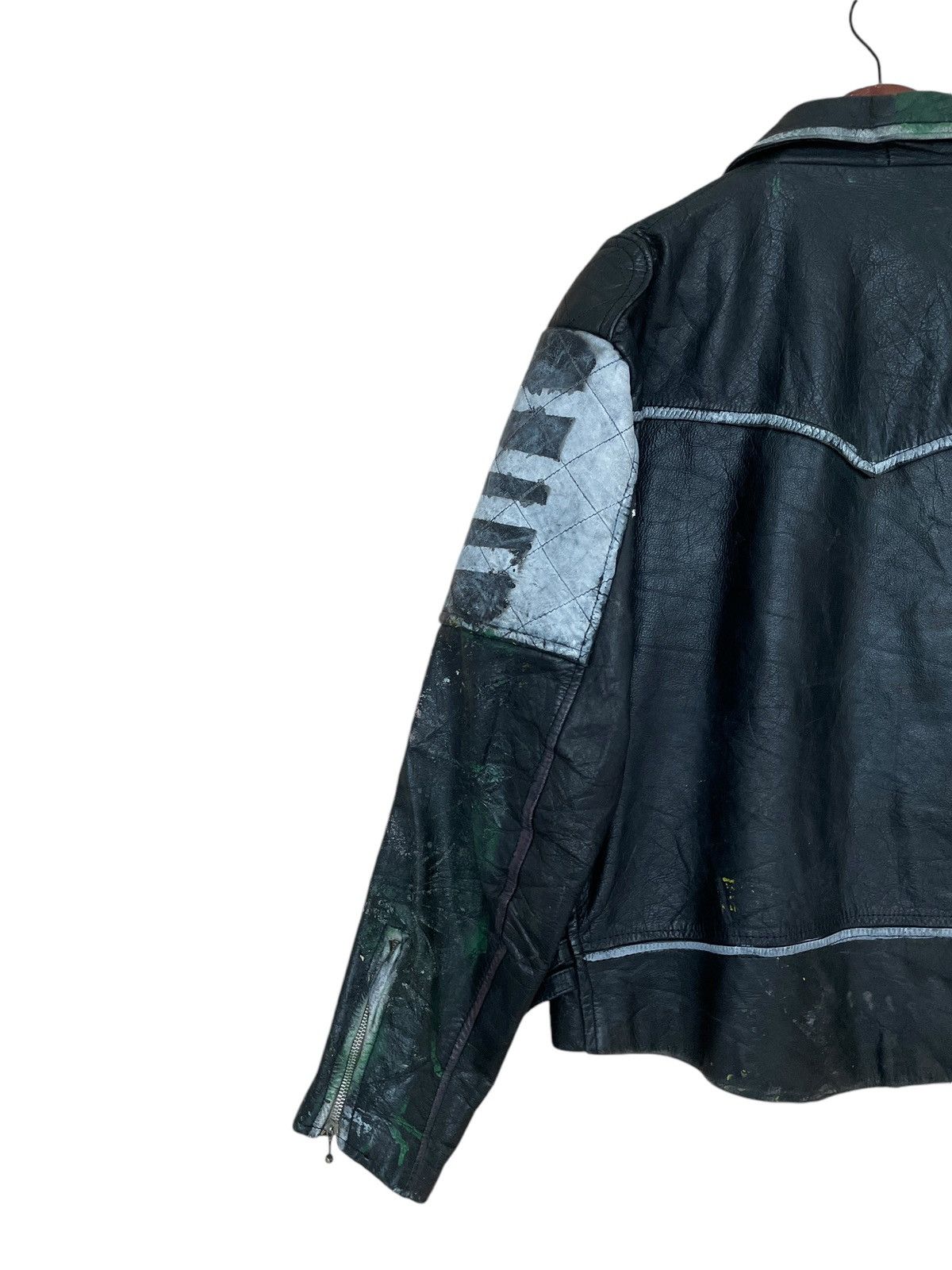 If Six Was Nine Vintage Japanese Brand Double Collar Leather Jacket 1990s Size US M / EU 48-50 / 2 - 7 Thumbnail
