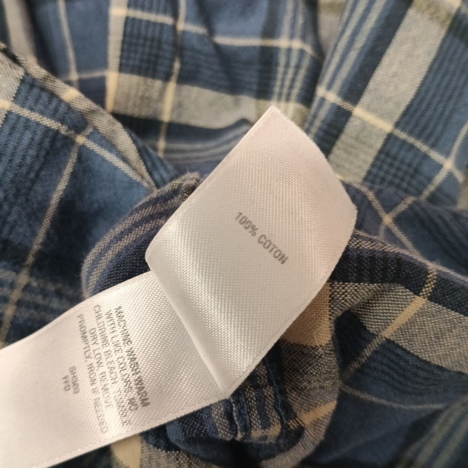 Other Caribou Creek Shirt Men's Size L Blue Beige Plaid Cotton Size US L / EU 52-54 / 3 - 7 Thumbnail