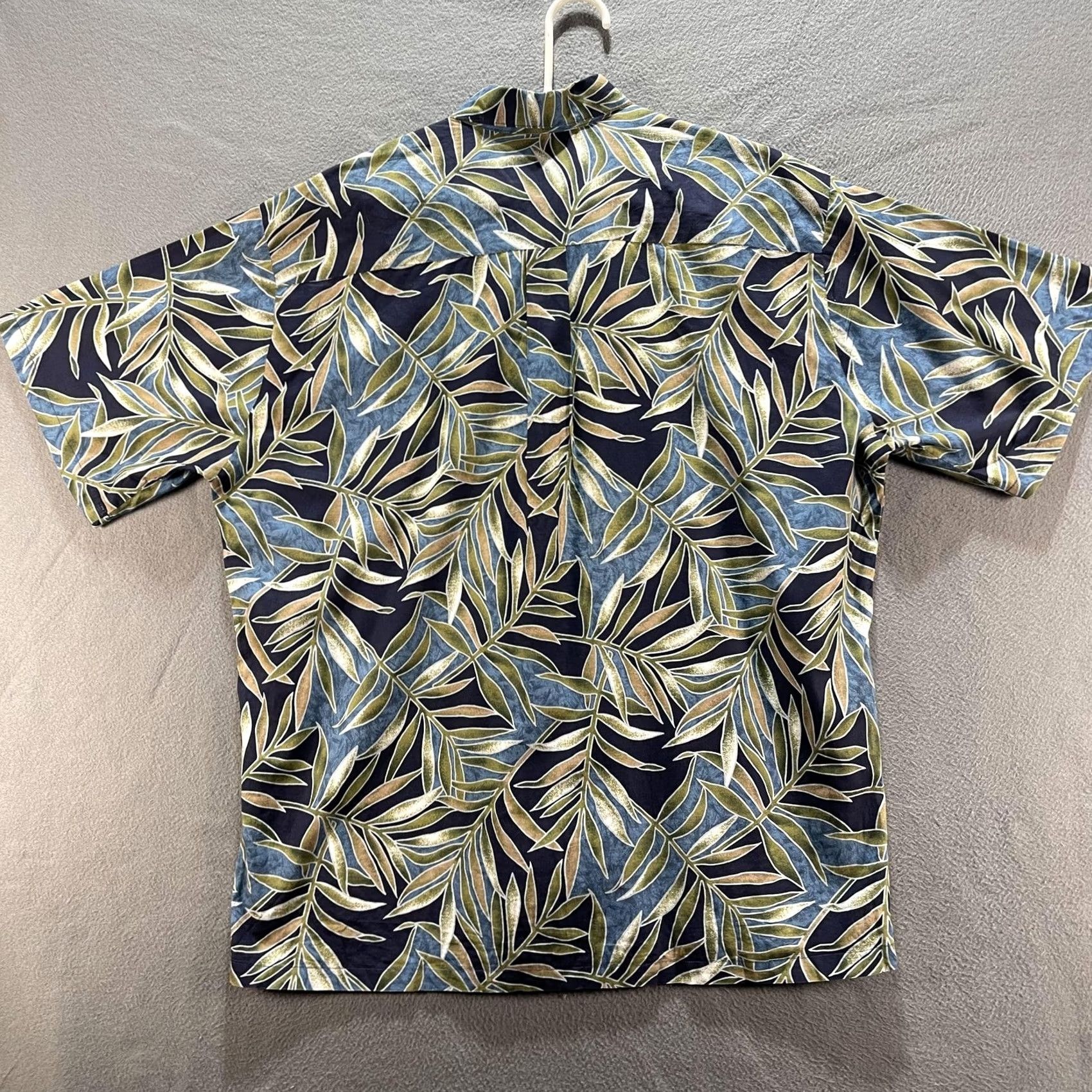 Hilo Hattie Hilo Hattie Hawaiian Shirt Mens Large Blue Green Leaf Print - Cotton - Button-Up Size US L / EU 52-54 / 3 - 3 Thumbnail