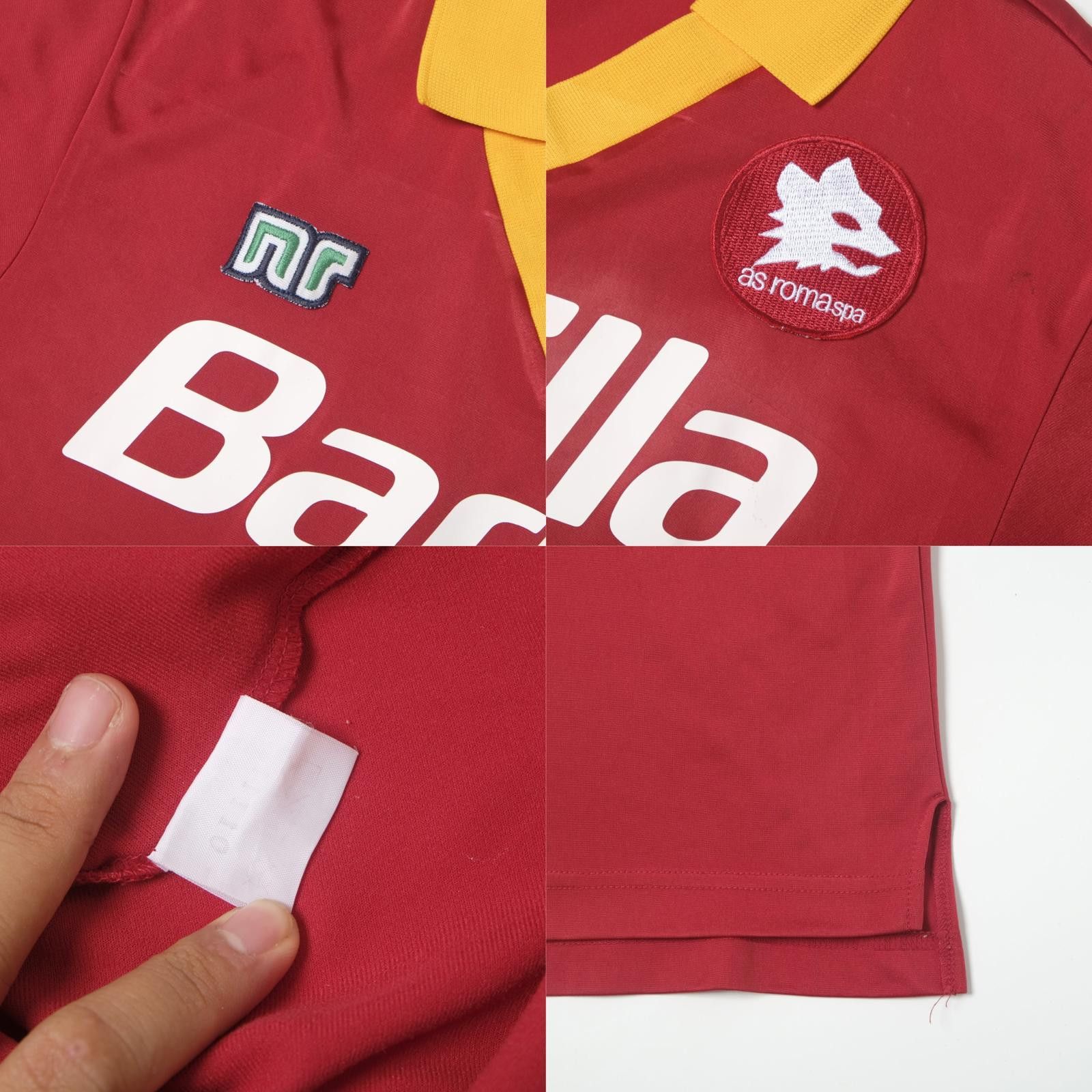 Designer 1987/88 Roma Home Shirt Ennerre Jaspo (S/M) Size US S / EU 44-46 / 1 - 6 Thumbnail