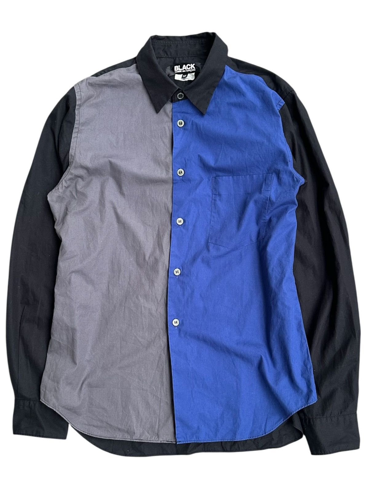 Comme des Garcons Black AW2020 Comme des Garcons Black 3 Block Button Up Shirt Size US M / EU 48-50 / 2 - 1 Thumbnail
