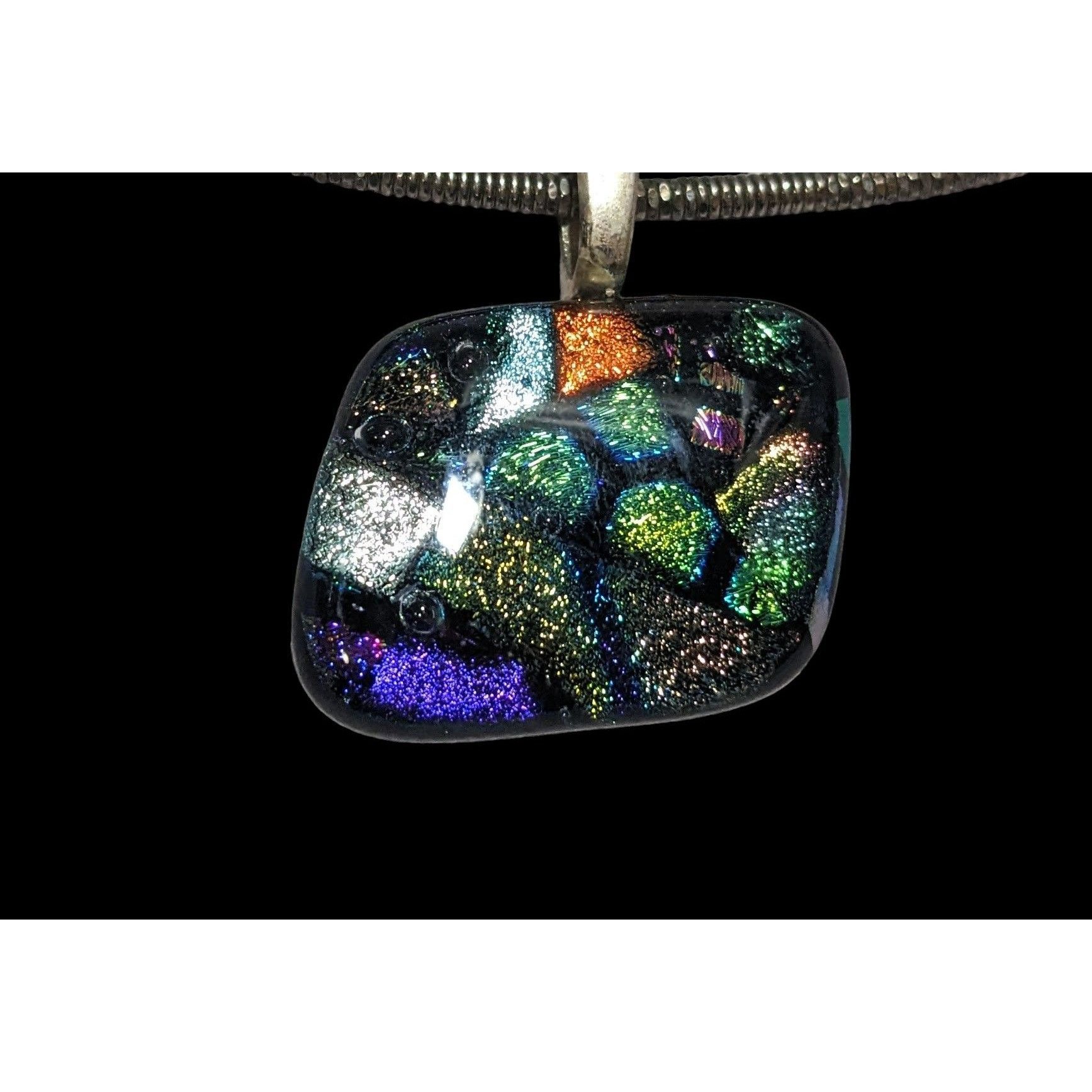 Other Rainbow Dichroic Glass Pendant Necklace Size ONE SIZE - 3 Thumbnail