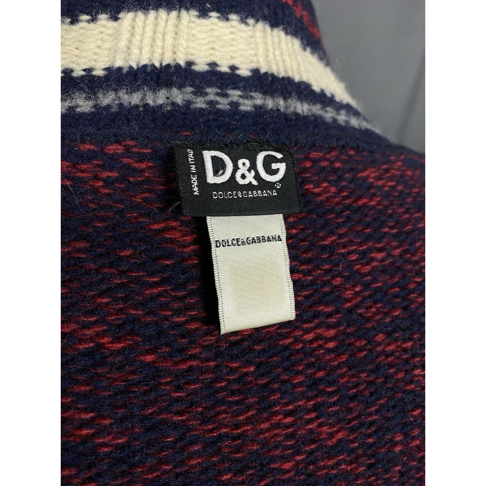 Dolce & Gabbana Dolce&Gabbana Men's Purple Gray Heavy Knitted Full Zip Sweat Size US S / EU 44-46 / 1 - 11 Thumbnail