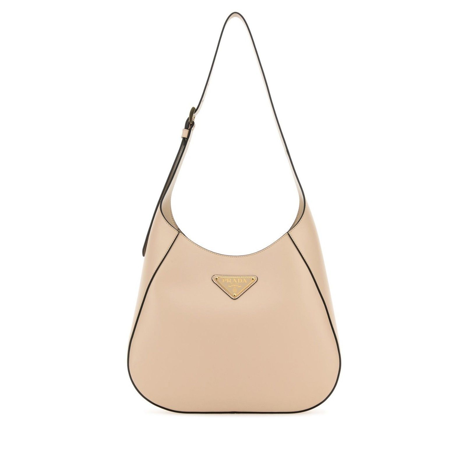 Prada PRADA Plaque Medium Powder Nude / Pink Smooth Leather Should Size ONE SIZE - 1 Thumbnail