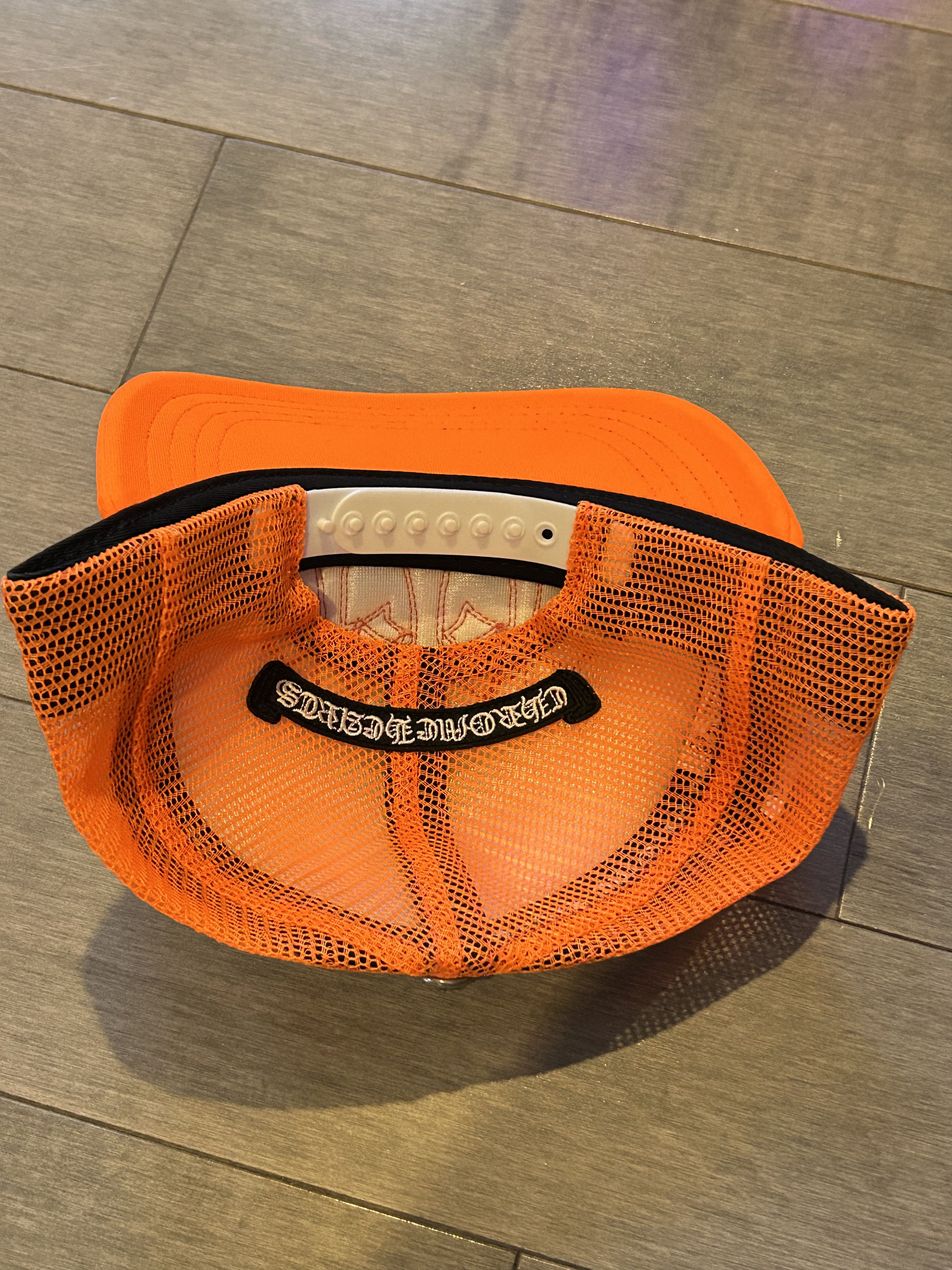 Chrome Hearts Chrome Hearts Cemetery Leather Patch Trucker Hat Orange Size ONE SIZE - 2 Thumbnail