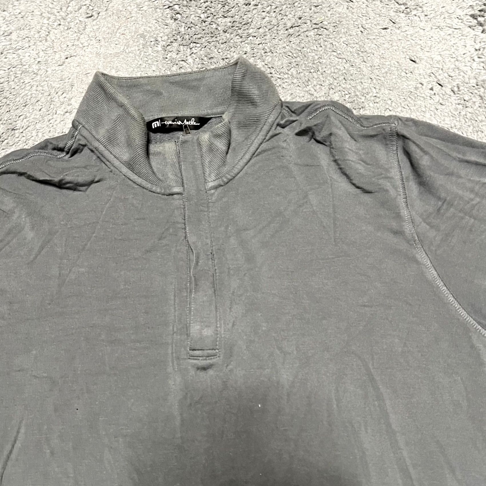 TravisMathew Travis Mathew Shirt XL Gray Performance Golf Quarter Zip Long Sleeve Mens Size US XL / EU 56 / 4 - 4 Thumbnail