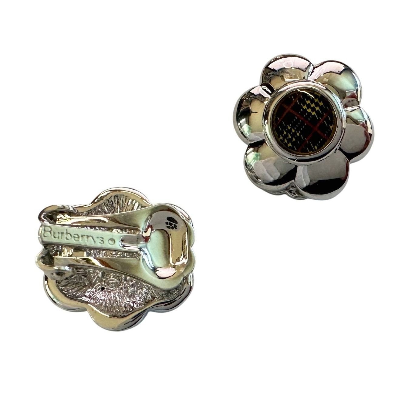 Burberry Burberry Nova Check Flower Clip-On Earrings - Burberrys Size ONE SIZE - 8 Thumbnail