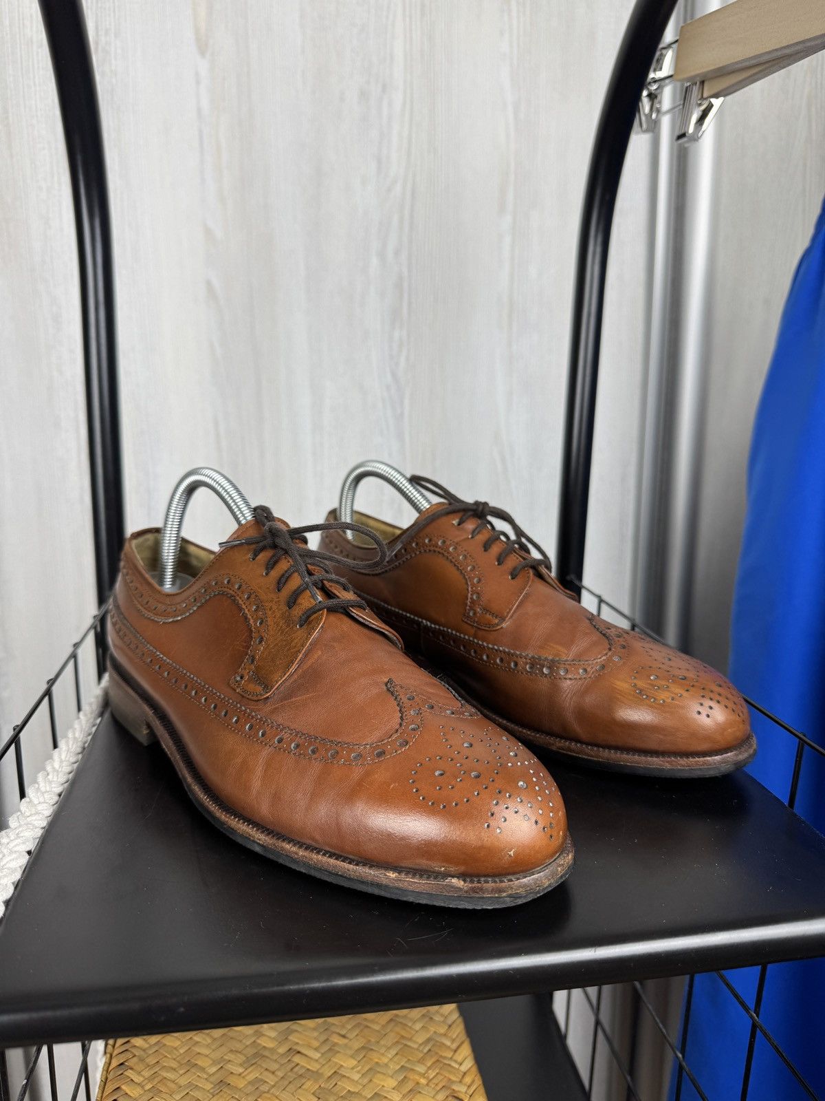 Bally Tacite Made In France Leather Lace Up Derby Shoes in Brown, Men's (Size 8)