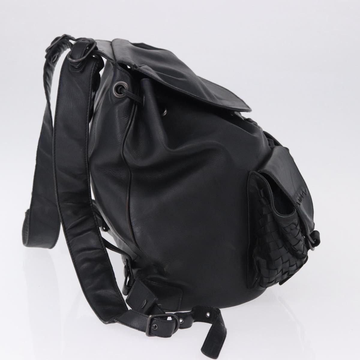 Bottega Veneta BOTTEGA VENETA INTRECCIATO Backpack Leather Black 155095 Size ONE SIZE - 4 Thumbnail