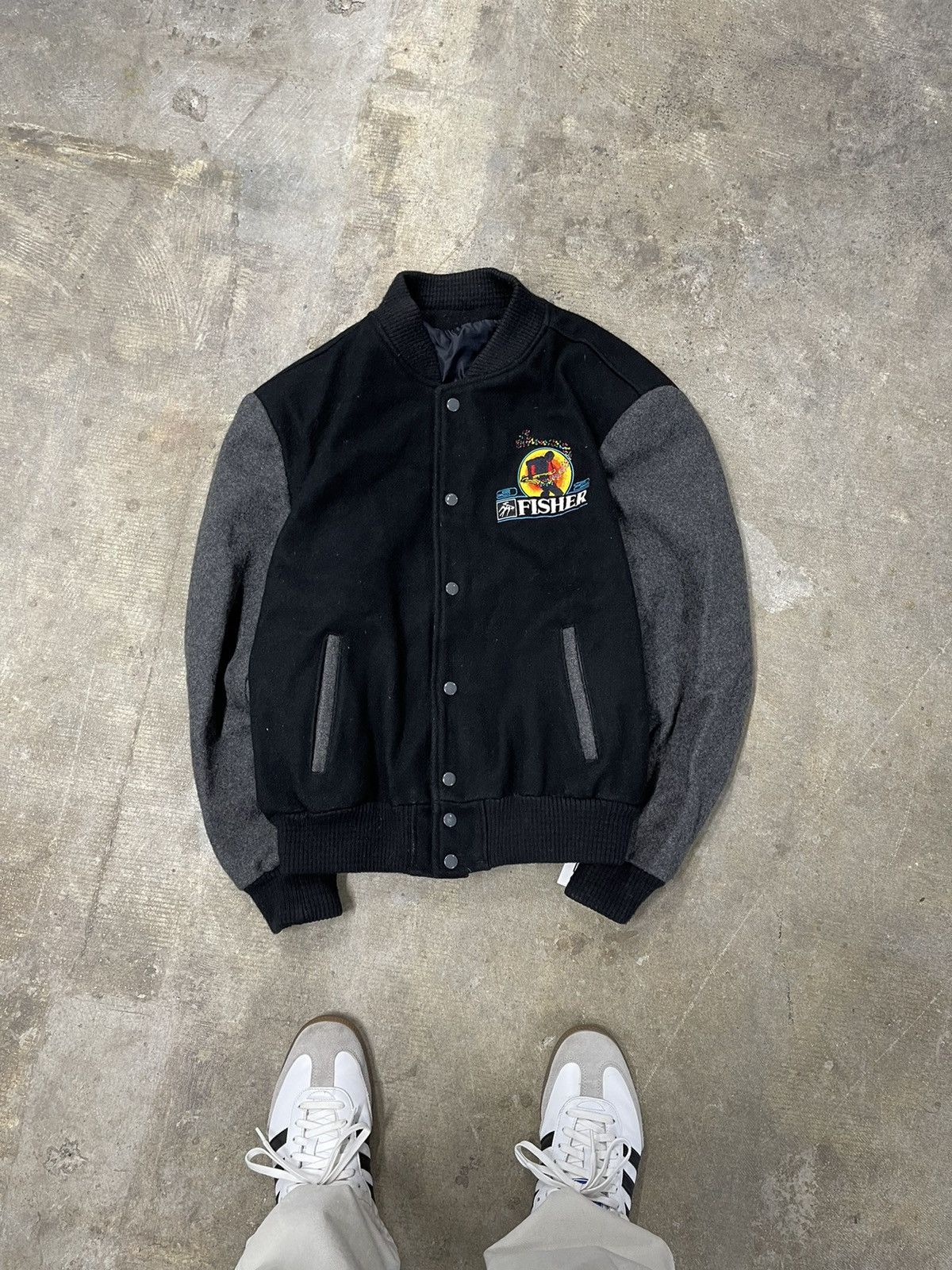 Vintage 90s Fisher Jazz Wool Varsity Jacket