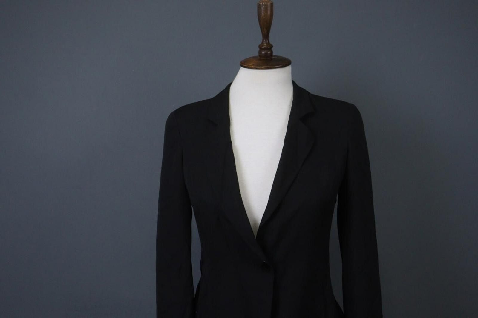 Emporio Armani Emporio Armani Black Lapel Single Breasted Blazer Jacket Size M / US 6-8 / IT 42-44 - 2 Thumbnail