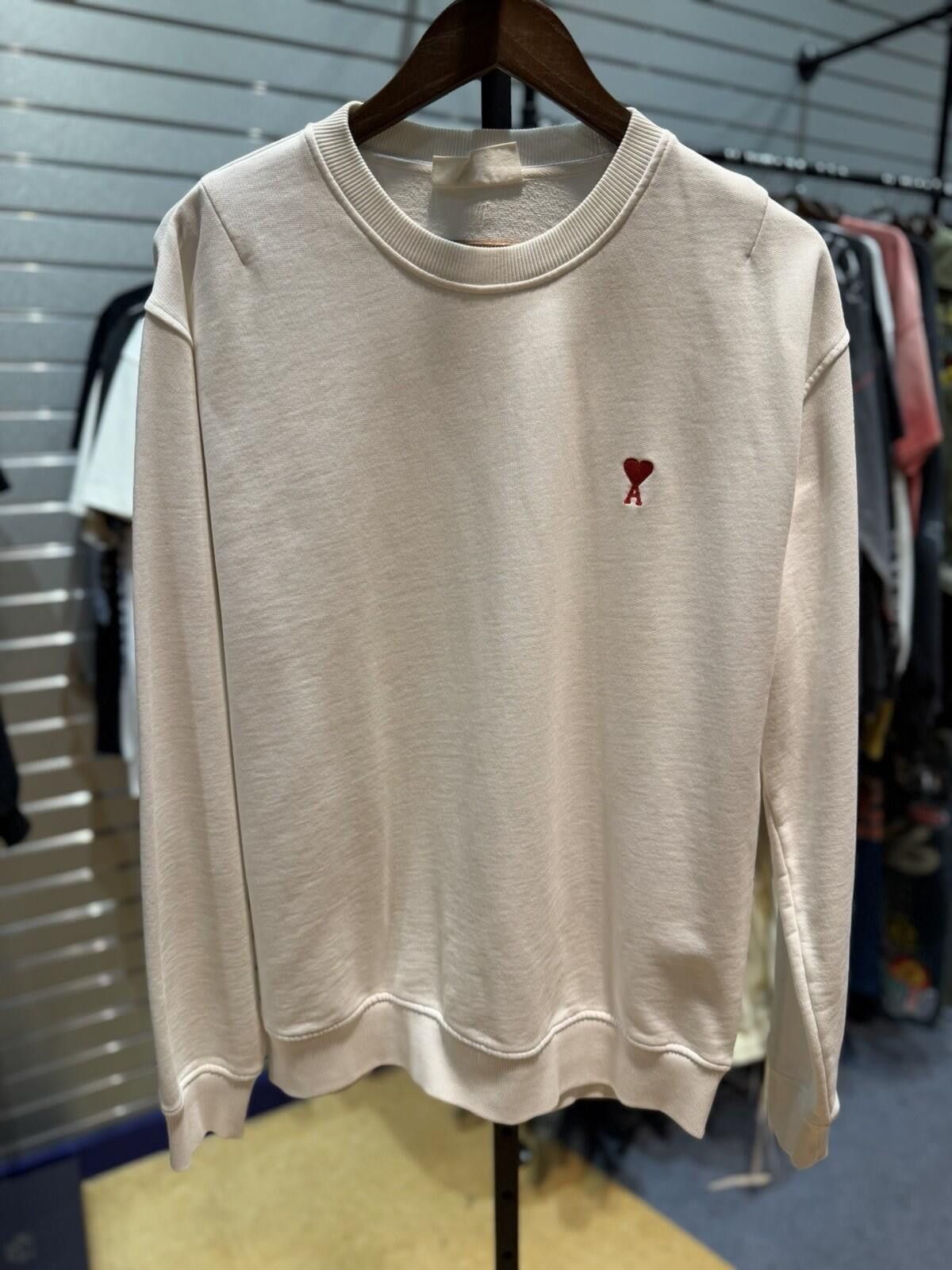 AMI Ami Paris Alexandre Mattiussi White Wool Sweatshirt Medium Size US M / EU 48-50 / 2 - 3 Thumbnail