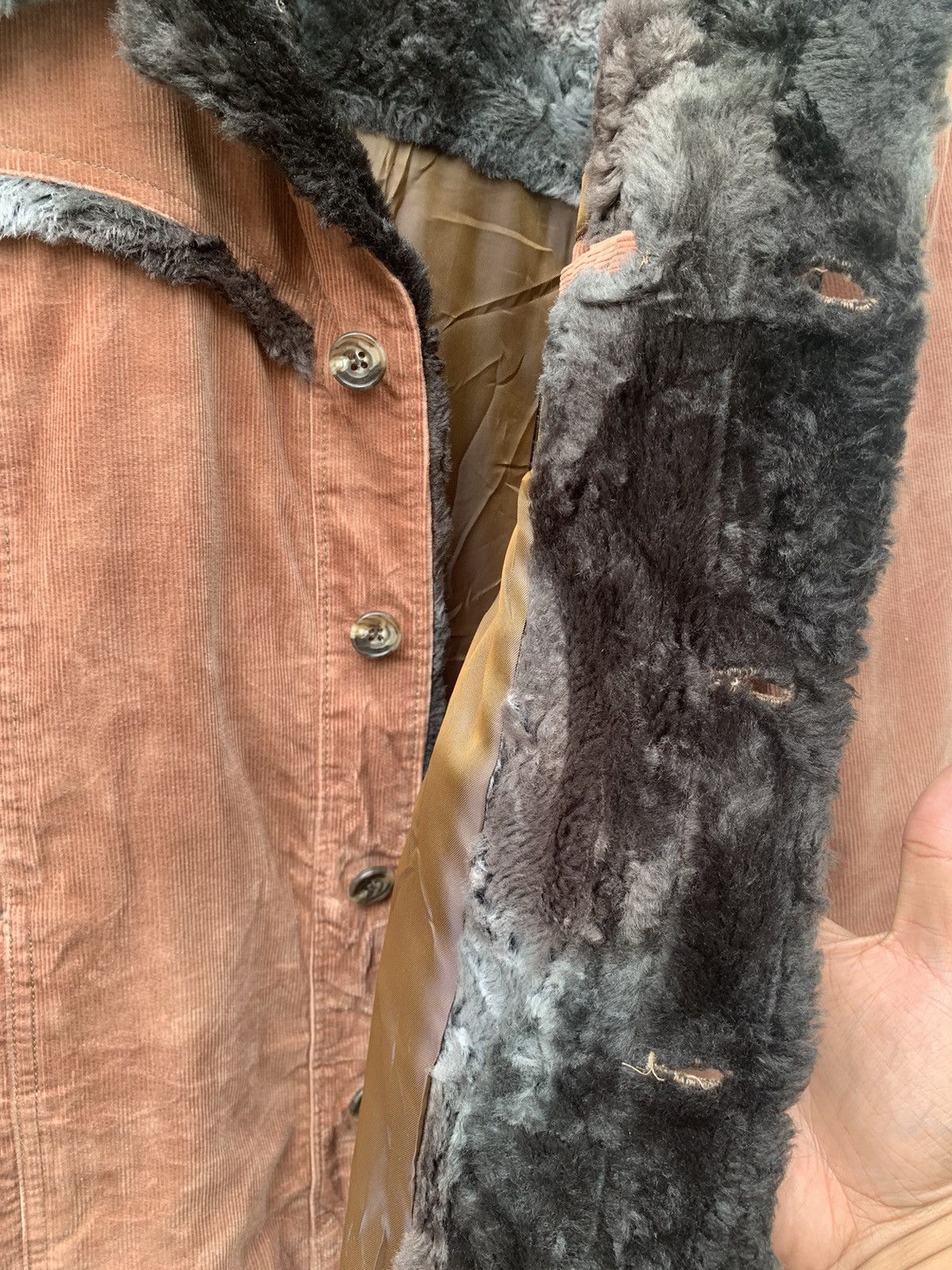 Tornado Mart Velour Corduroy Faux Fur