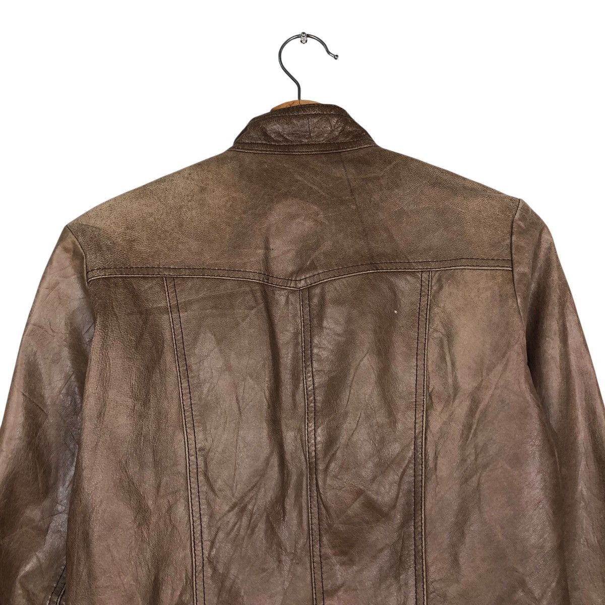 Japanese Brand 📌Vintage Cropped Biker Leather Jacket Milpano Issey Miyake Size US M / EU 48-50 / 2 - 10 Thumbnail