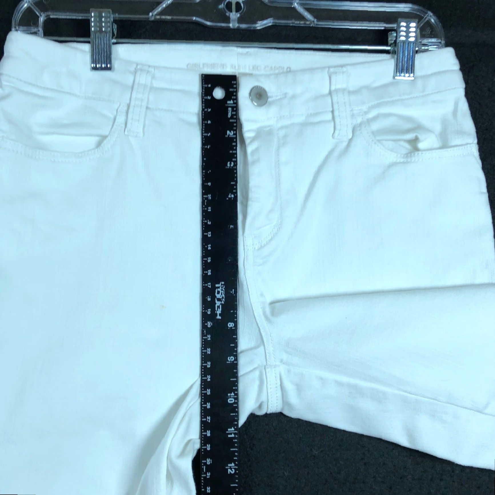 Vintage VINTAGE Chico's Womens Jeans White Mid Rise Girlfriend Slim Lace Leg Capri Stretch 0 S Jeans Womens White Mid Rise Capri Stretch Girl? Size 29" - 7 Thumbnail