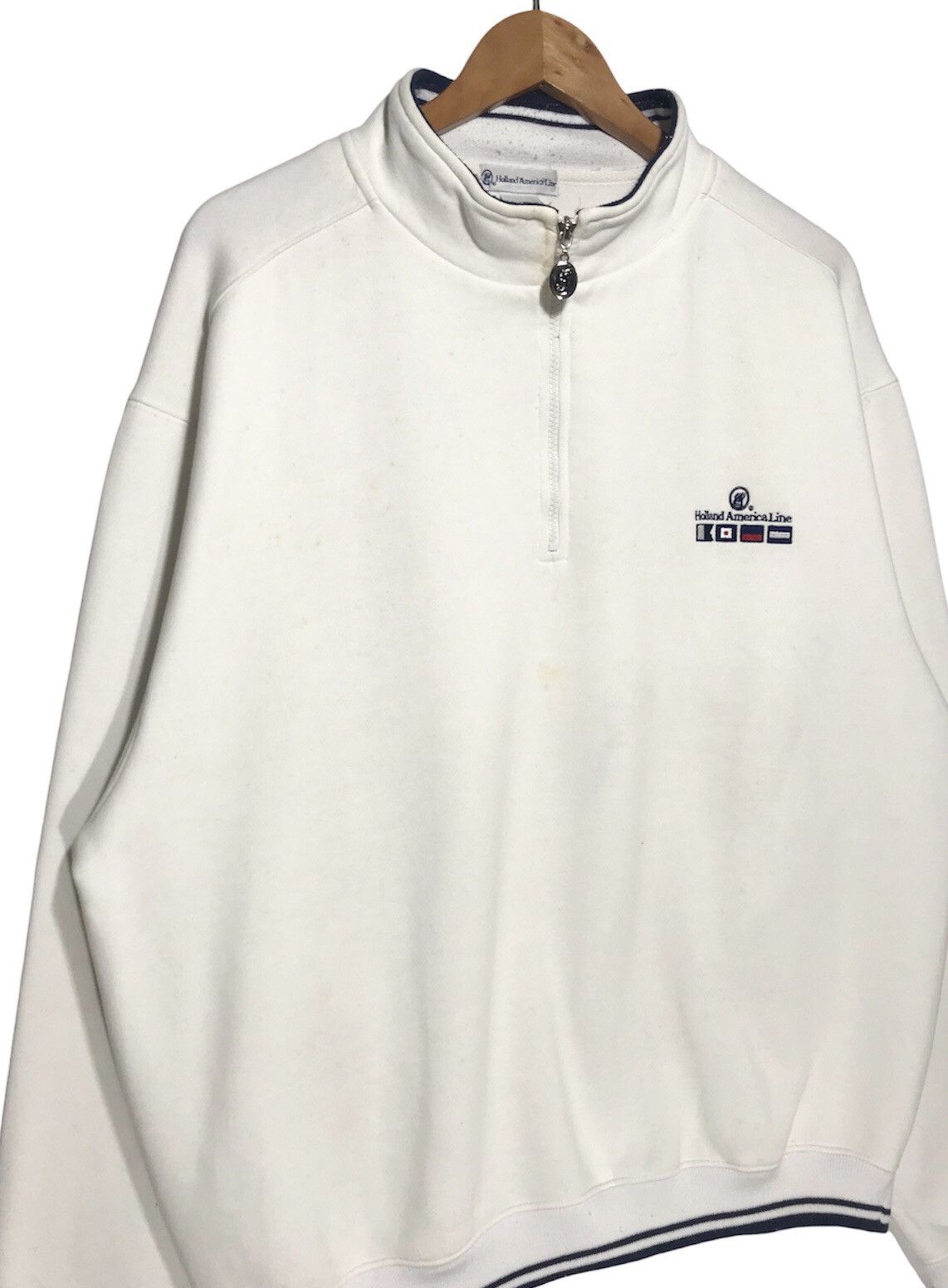 Vintage Vintage Holland America Line Halfzipper Sweatshirt Size US L / EU 52-54 / 3 - 2 Thumbnail