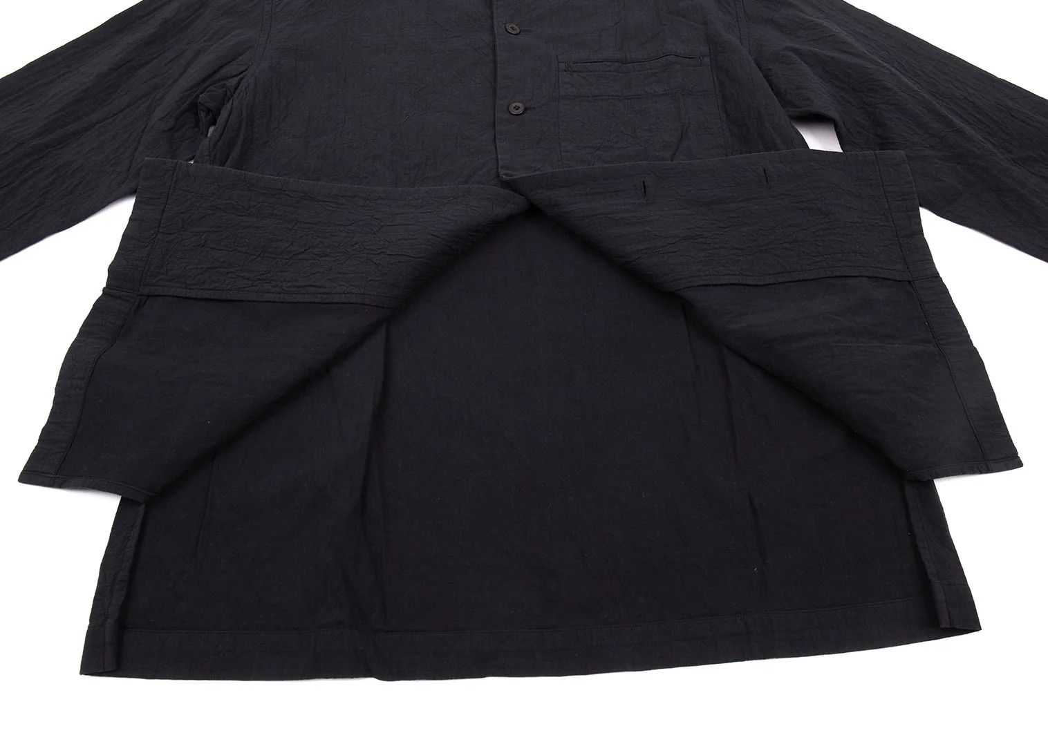 Issey Miyake Cotton Mao Collar Shirt in Navy, Size 3 Size US L / EU 52-54 / 3 - 12 Thumbnail