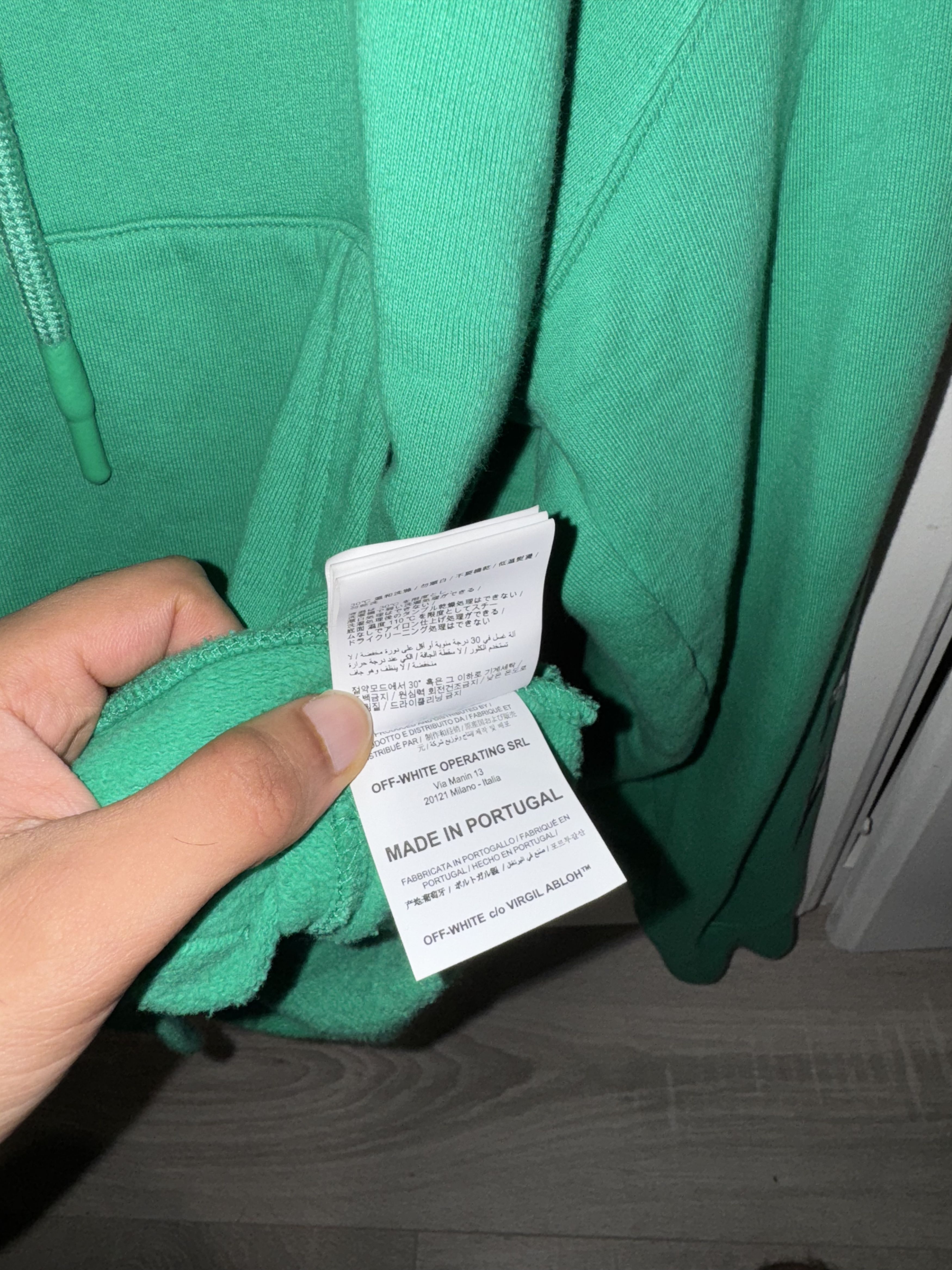 Off-White offwhite x davinci green graphic hoodie Size US M / EU 48-50 / 2 - 7 Thumbnail