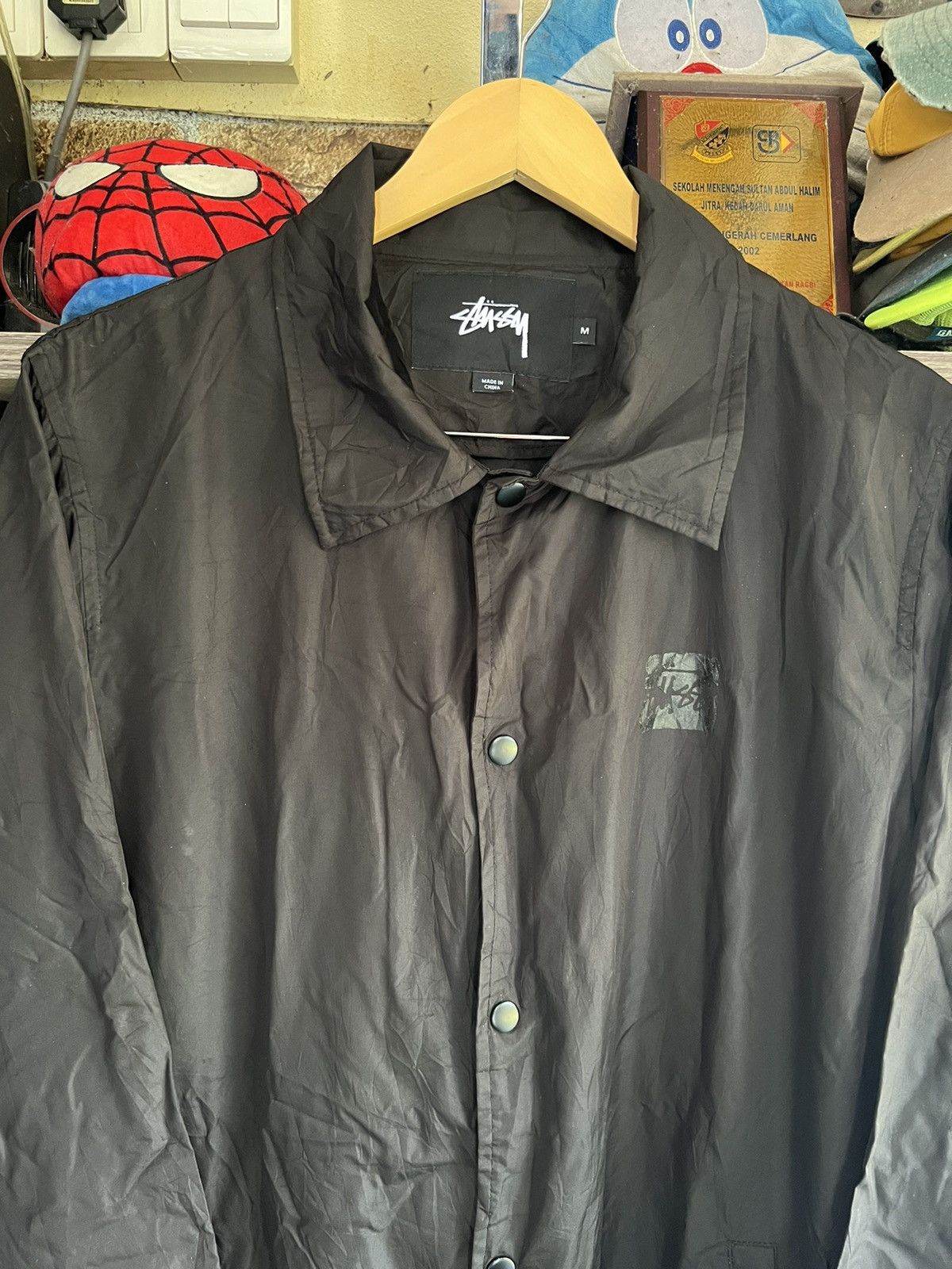 Stussy 🔥Stussy Black Small Logo Long Button Jacket Size US M / EU 48-50 / 2 - 4 Thumbnail