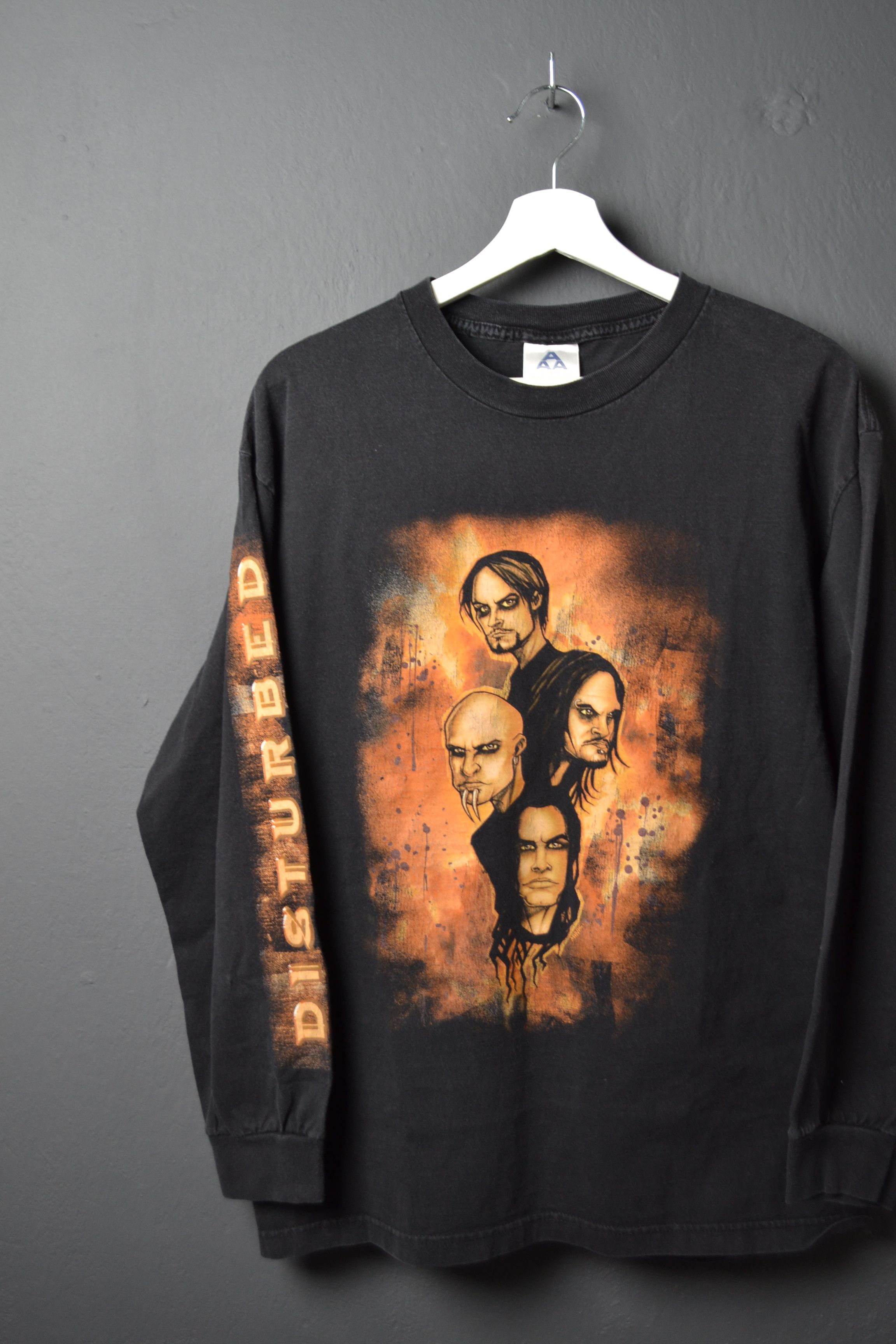 Band Tees Disturbed Vintage Long Sleeve T Shirt 00's Nu Metal Band L Size US L / EU 52-54 / 3 - 3 Thumbnail