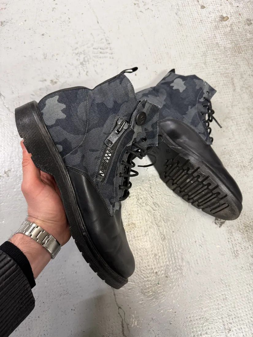 Armani 2010s Armani Black Camo Hybrid Boots Size US 12 / EU 45 - 6 Thumbnail