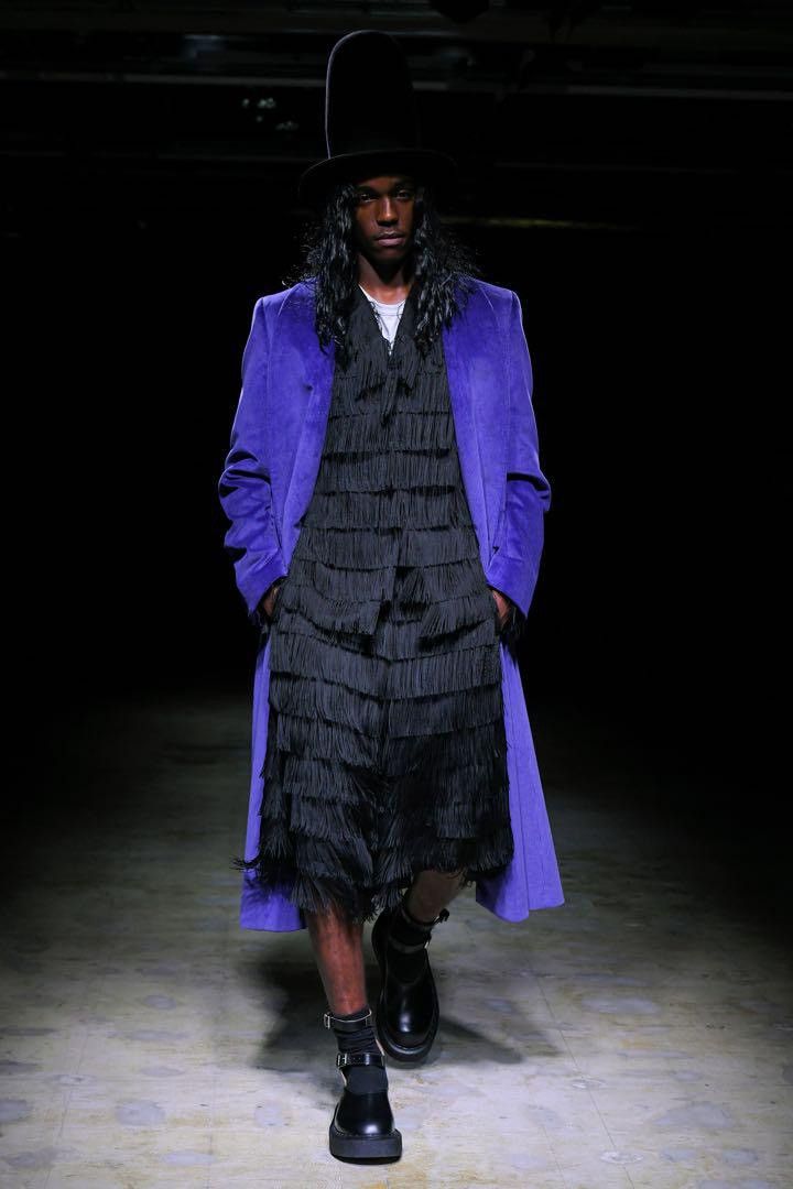 image of 22Aw Comme Des Garcons Homme Plus Corduroy Coat in Purple, Men's (Size Medium)