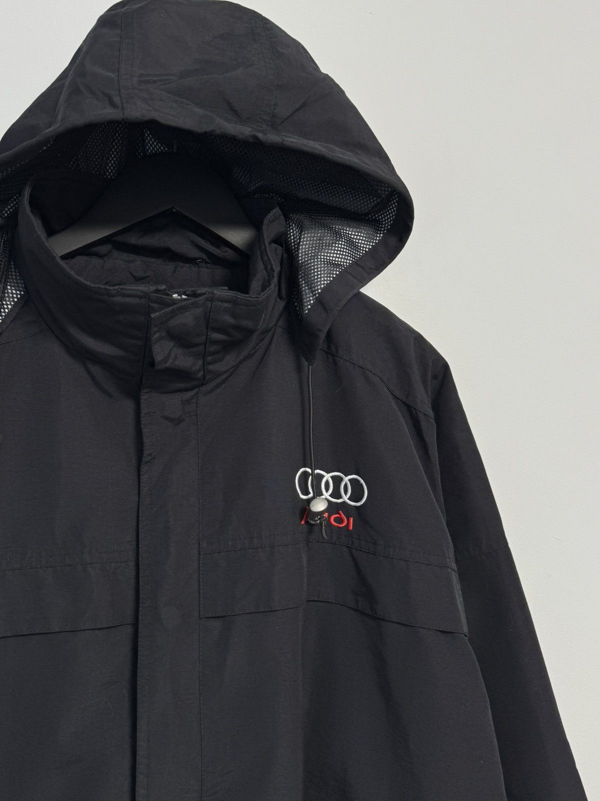 Audi Vintage 90s Men's Audi Black Jacket With Foldable Hood Size US XL / EU 56 / 4 - 4 Thumbnail