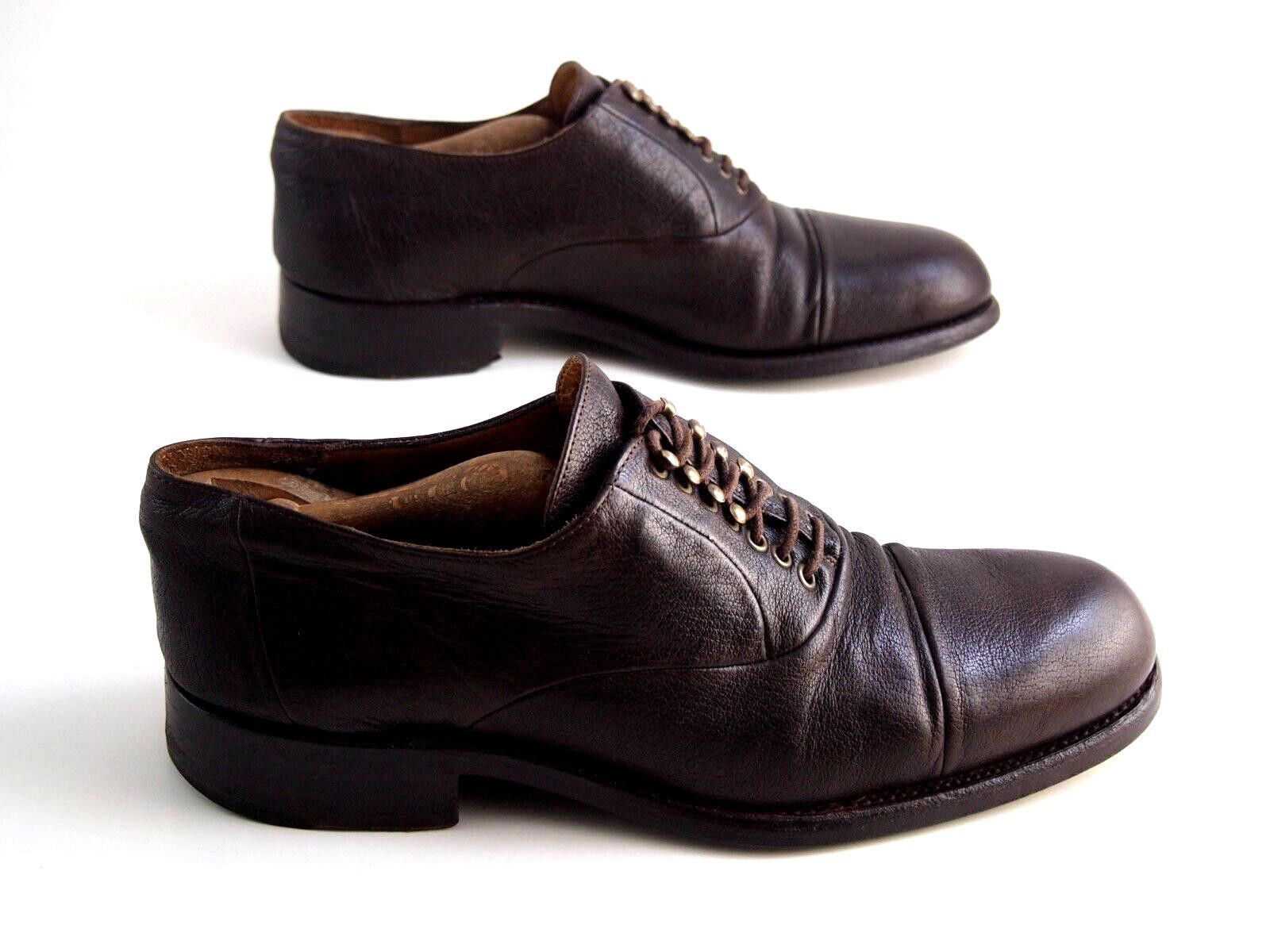 Designer Jean Baptiste Rautureau Oxfords Brown Leather EU 41 US 8 Size US 8 / EU 41 - 4 Thumbnail