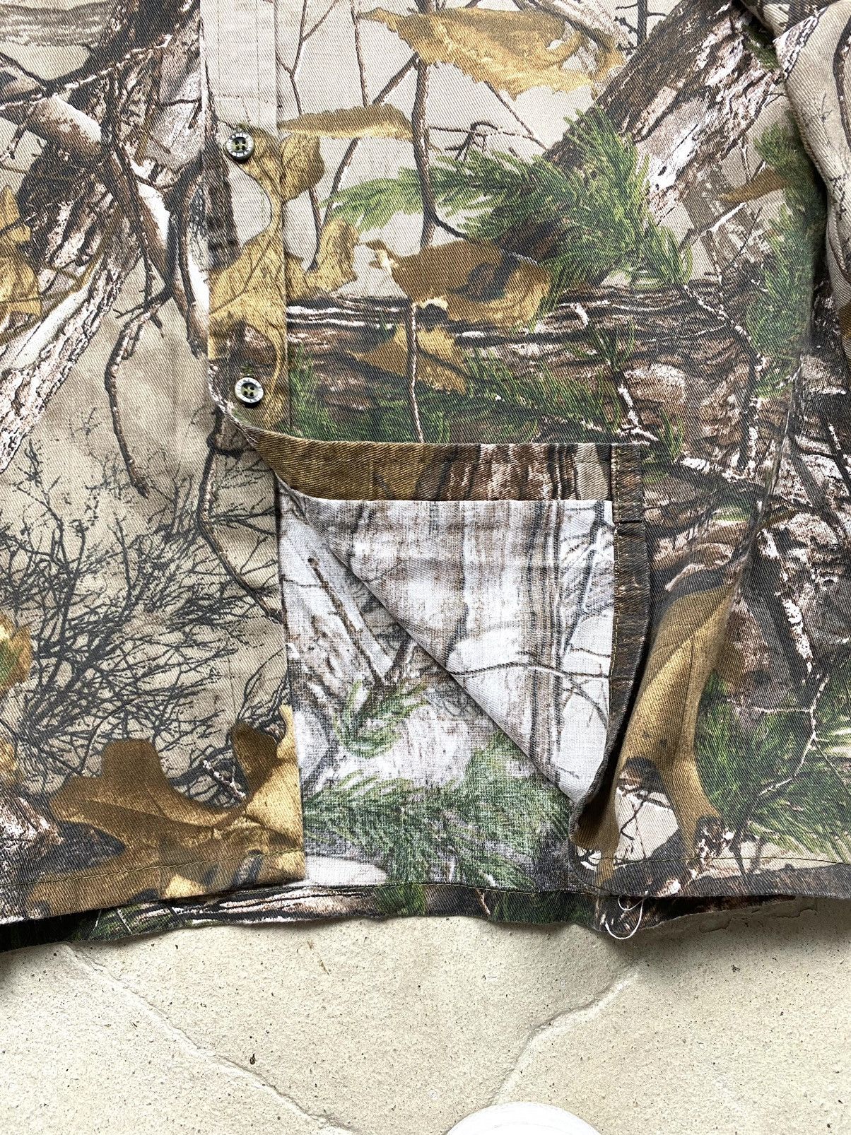 Vintage Vintage 1990s Forest Tree Camouflage Shirt Y2K Hype Size US XL / EU 56 / 4 - 8 Thumbnail