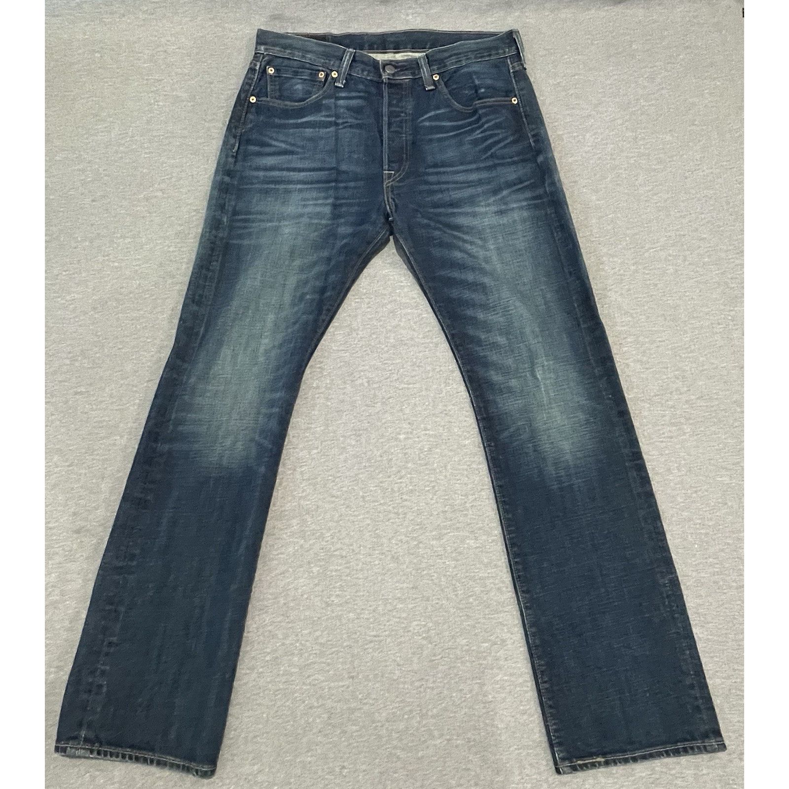 Levi's Levi's Jeans Men 33x32 Blue 501 Button Fly Straight Leg Size US 33 - 1 Thumbnail