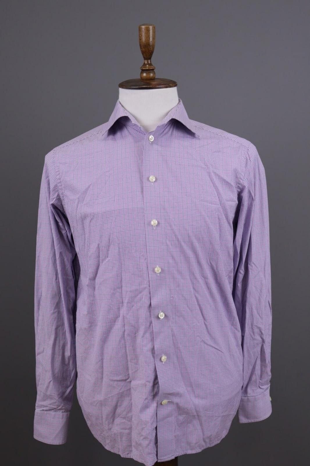 Eton Eton Contemporary Pink Check Shirt Size 40 / 15.75 Size US M / EU 48-50 / 2 - 1 Thumbnail