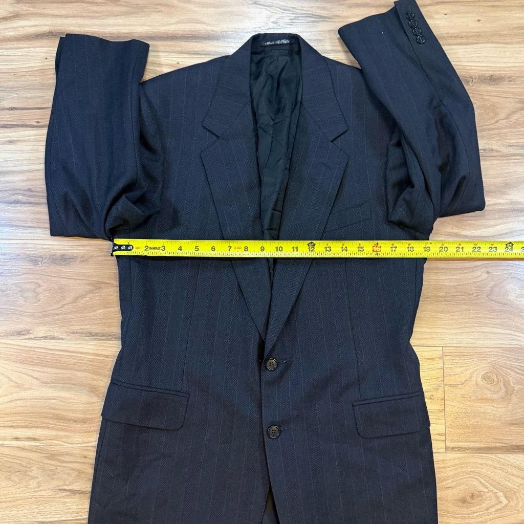 J Brand Canali Men’s Wool Blazer Navy Pinstripe 40R Size 40R - 4 Thumbnail
